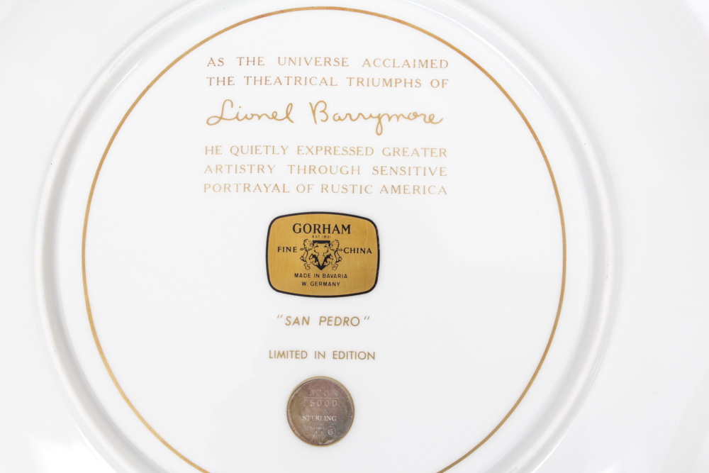 Lionel Barrymore Foil Etchings and Plate Collection