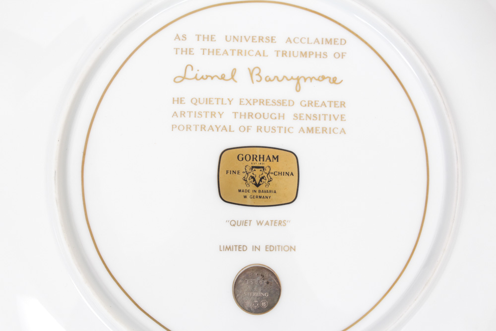 Lionel Barrymore Foil Etchings and Plate Collection