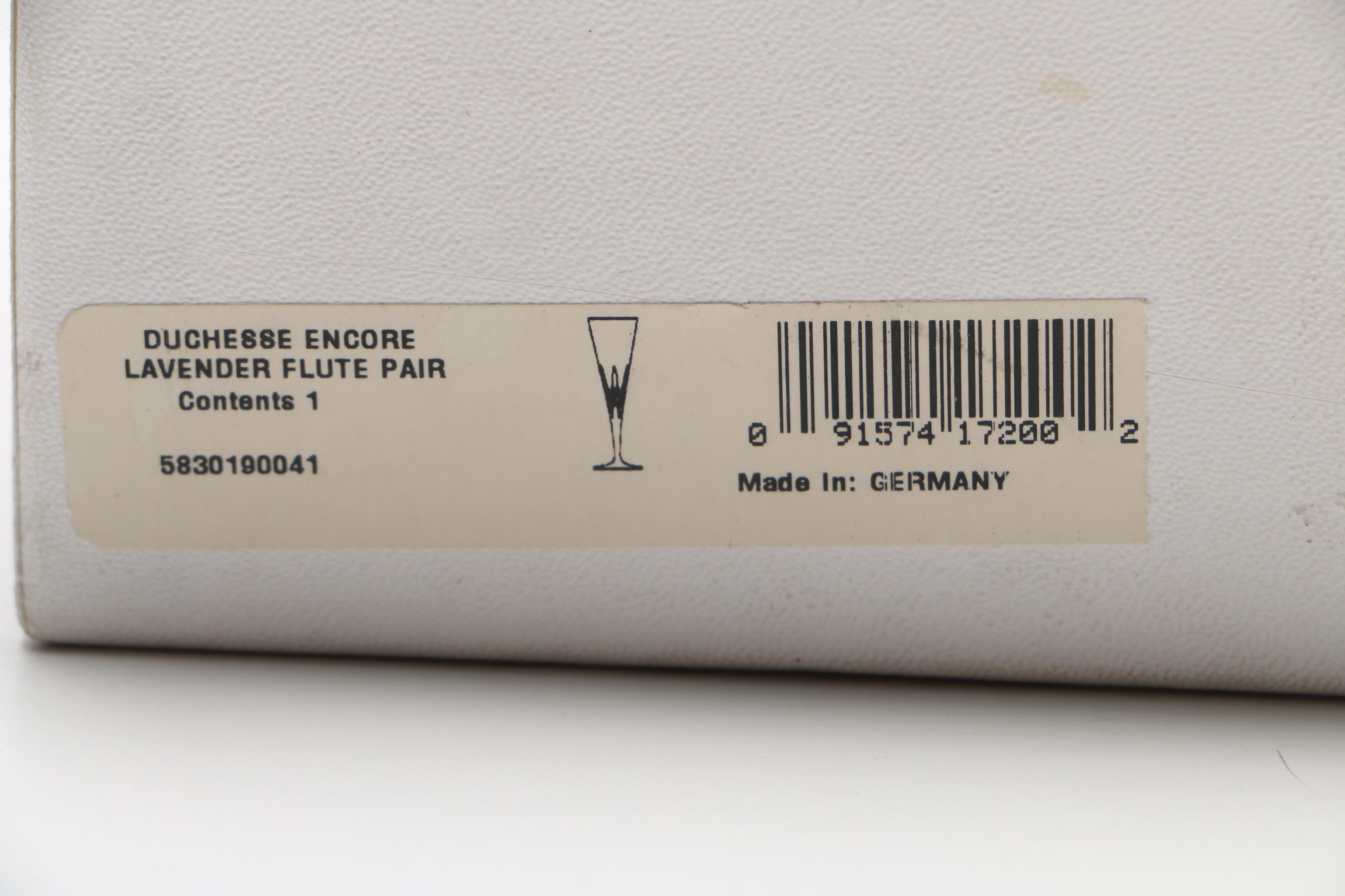 Vera Wang Wedgwood "Duchesse Encore" Lavender Flutes