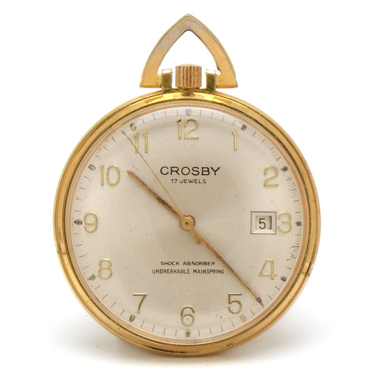 Crosby Everbrite Gold Plated Pocket Watch