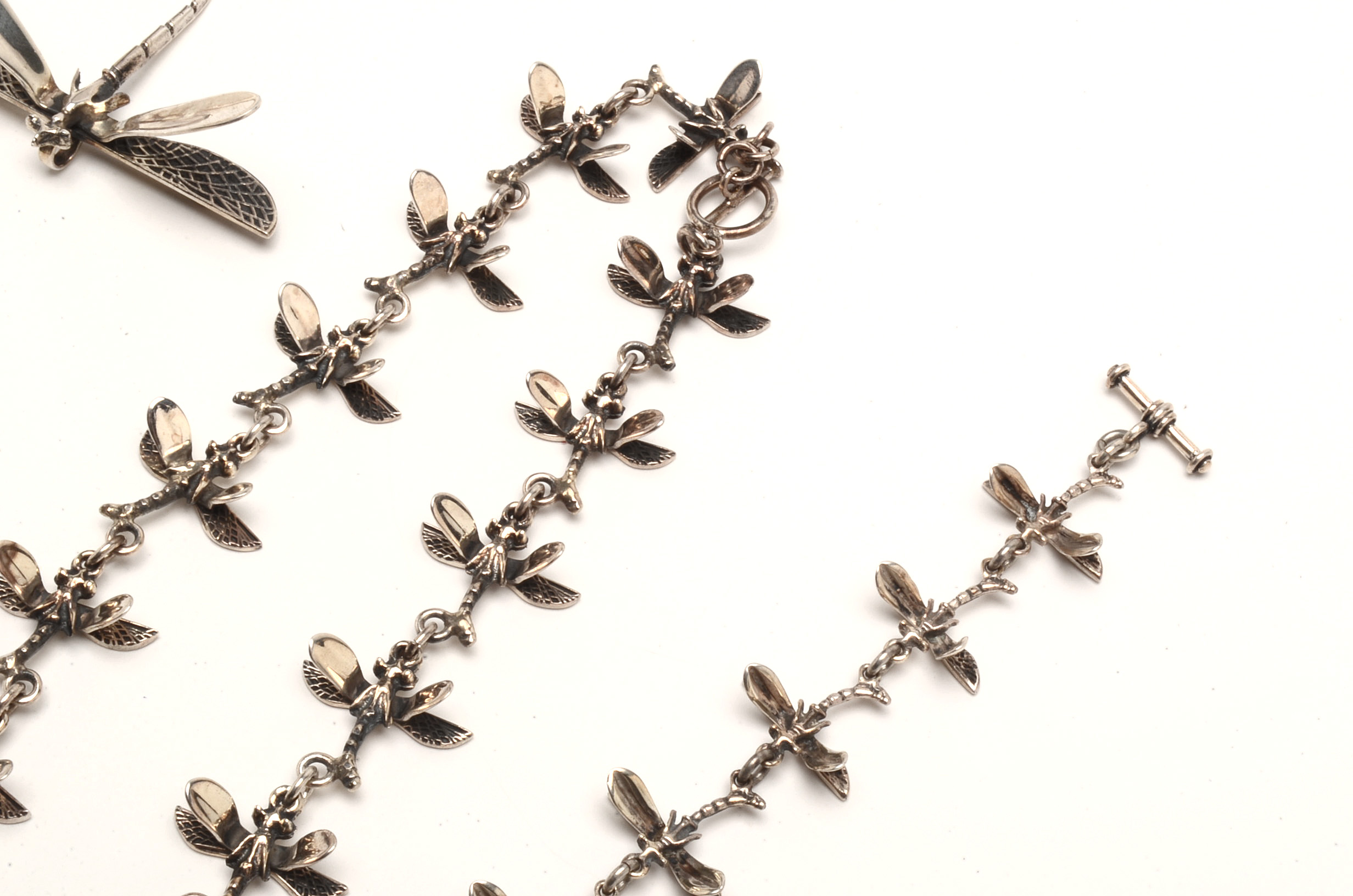 Sterling Silver Figural Dragonfly Parure