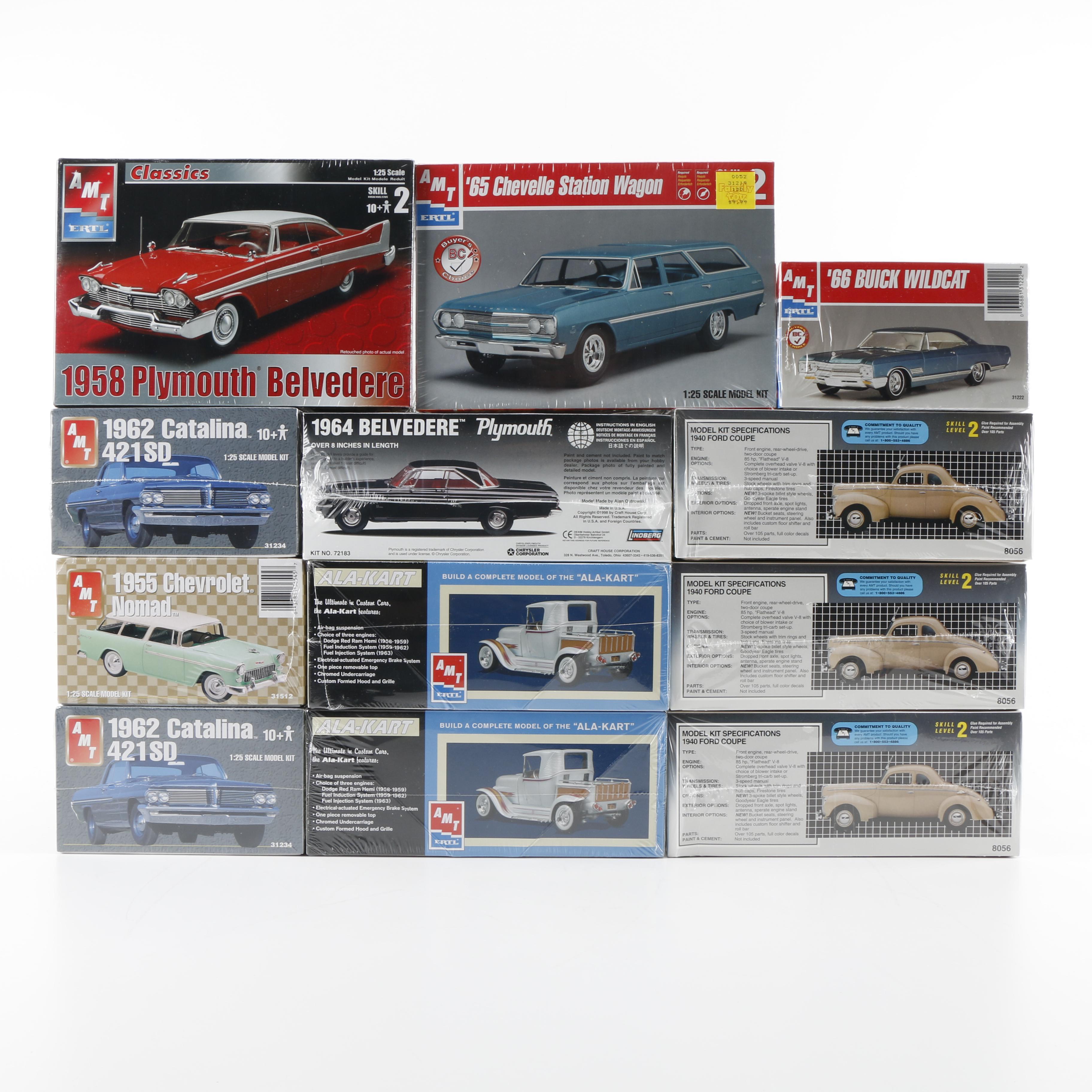 Twelve Car Model Kits