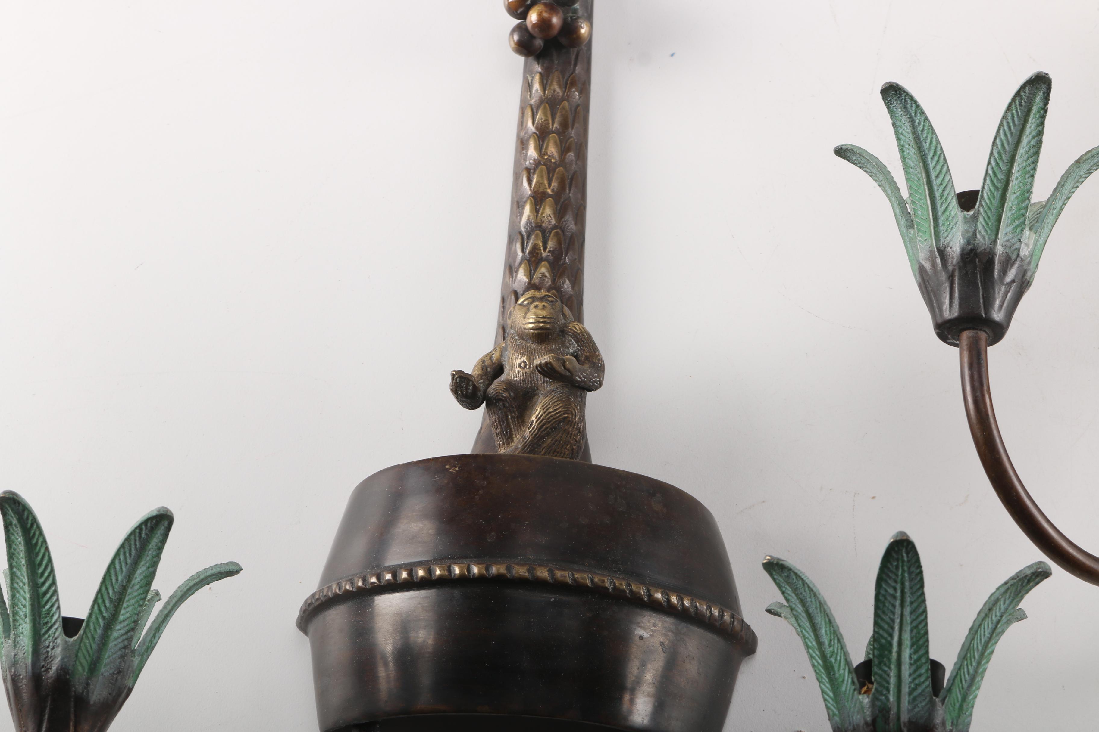 Monkey and Palm Tree Wall Sconces
