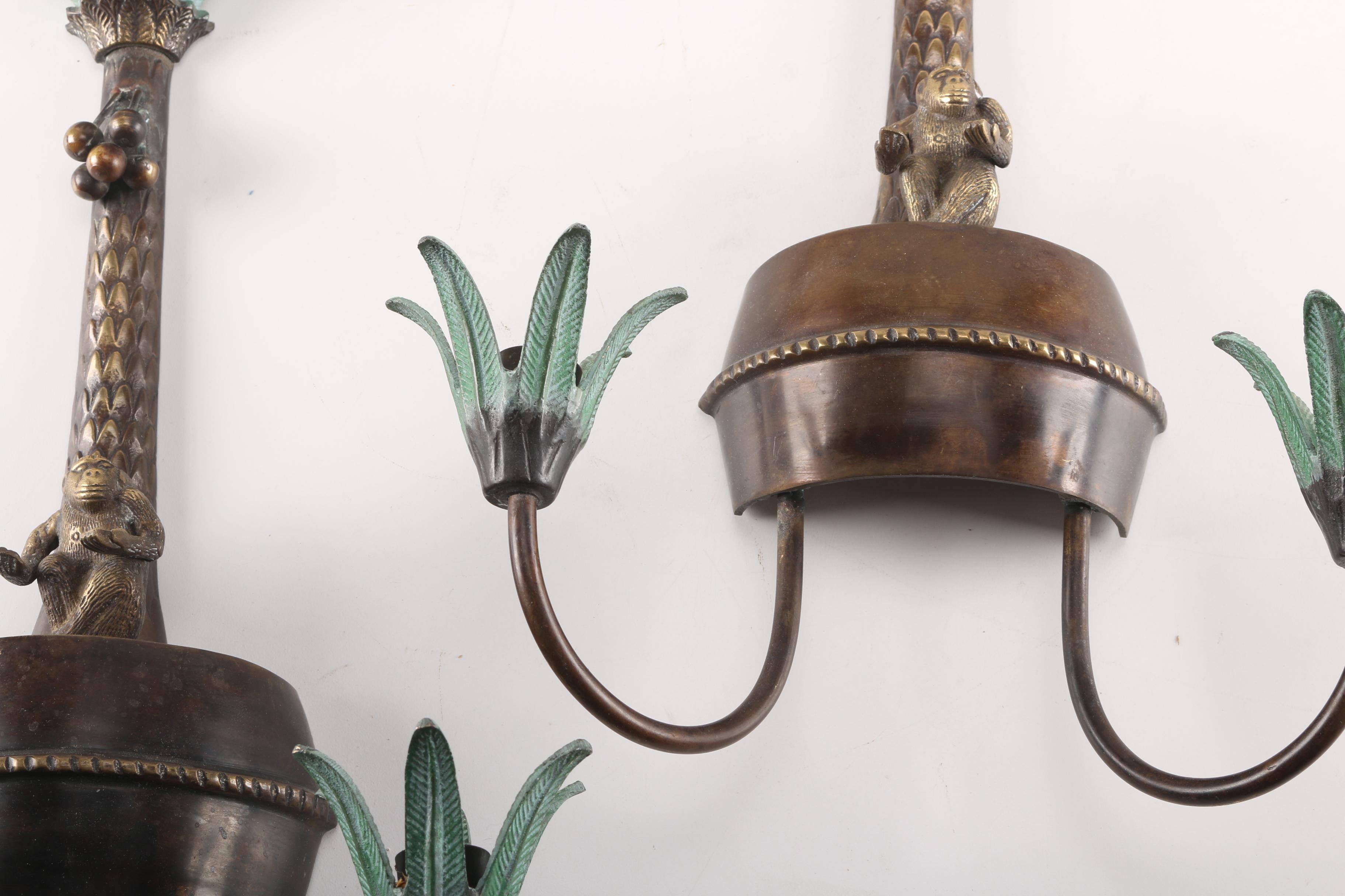 Monkey and Palm Tree Wall Sconces