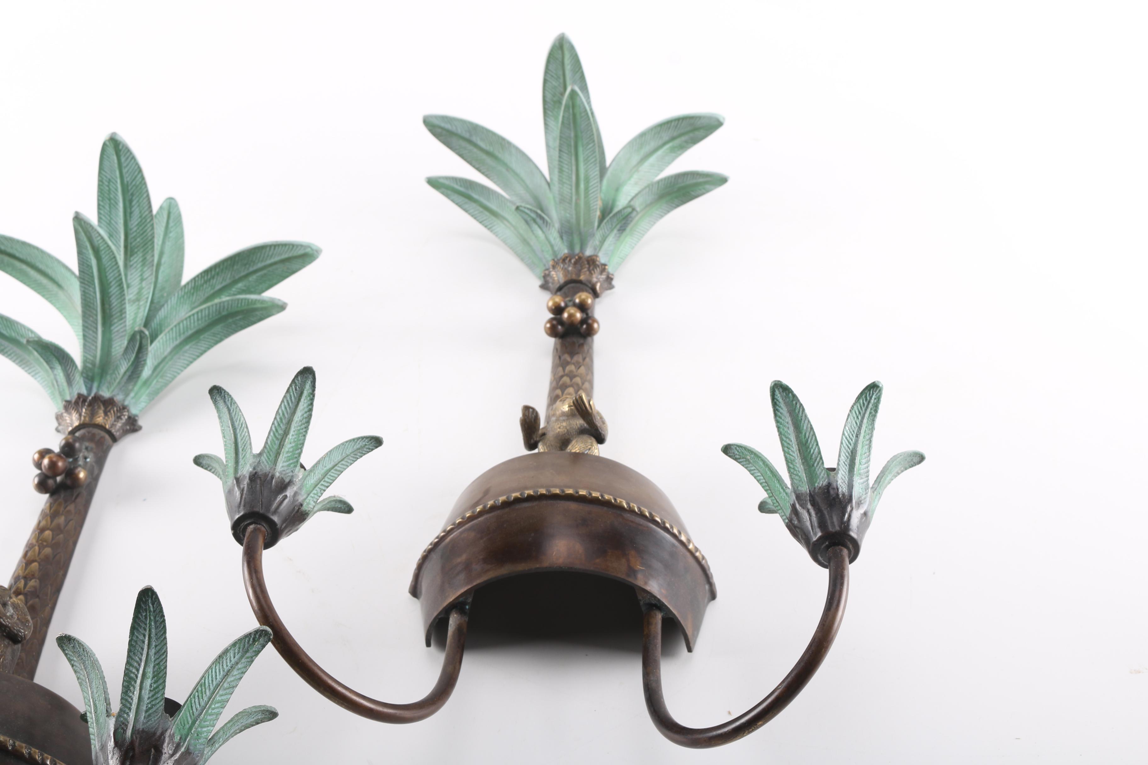 Monkey and Palm Tree Wall Sconces