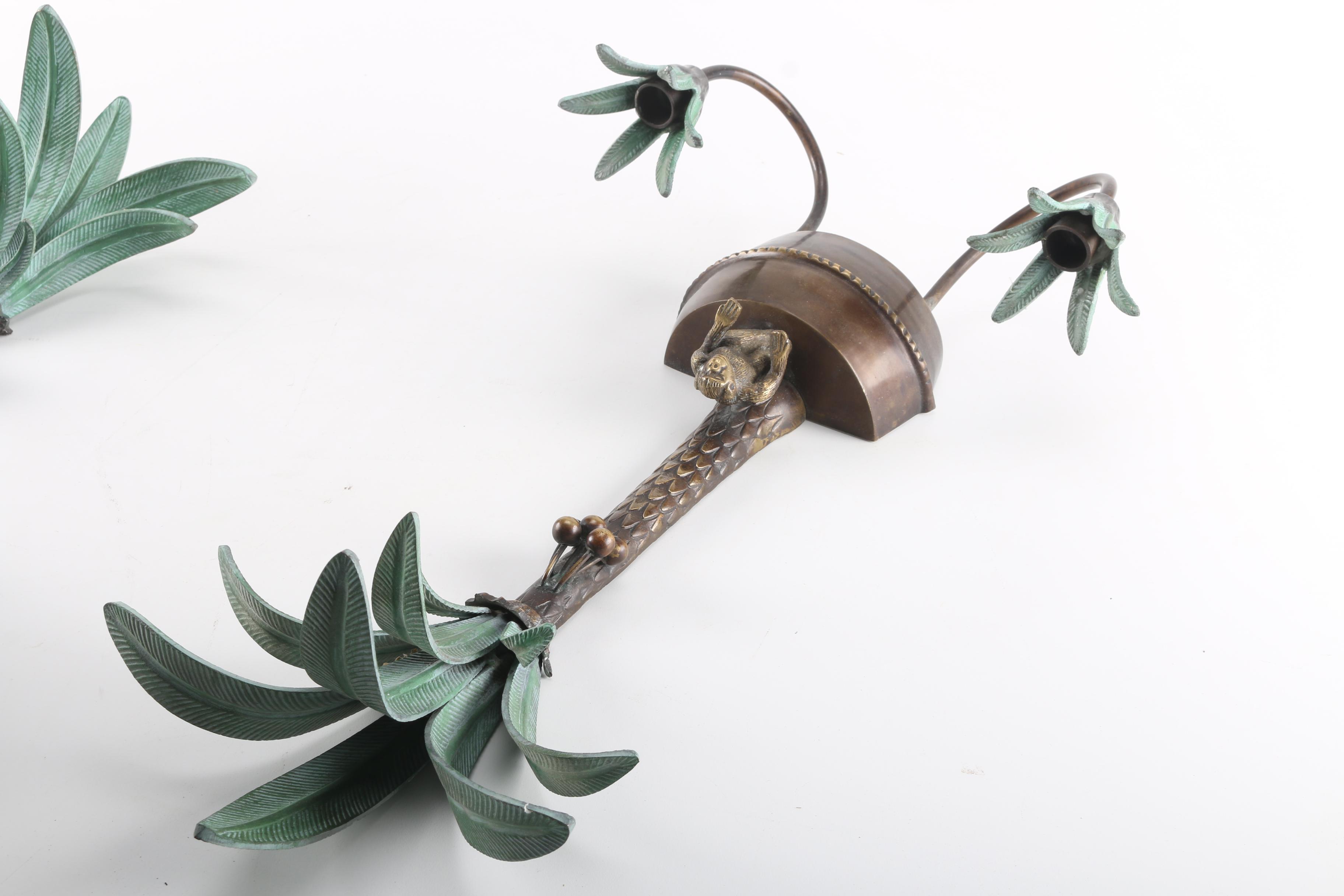 Monkey and Palm Tree Wall Sconces