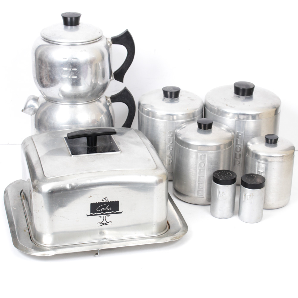 Retro Aluminum Canister and Coffee Set