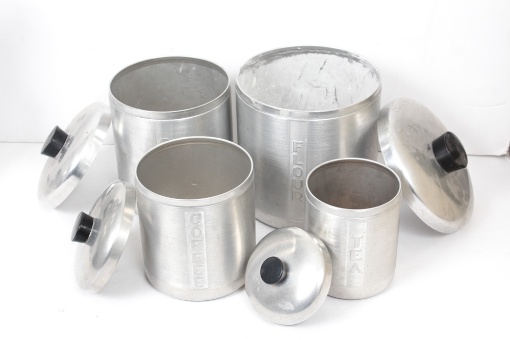 Retro Aluminum Canister and Coffee Set