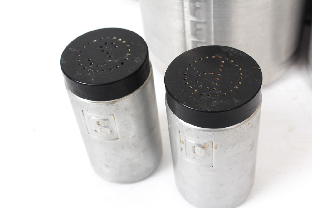 Retro Aluminum Canister and Coffee Set
