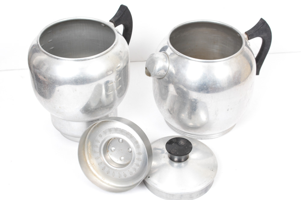 Retro Aluminum Canister and Coffee Set