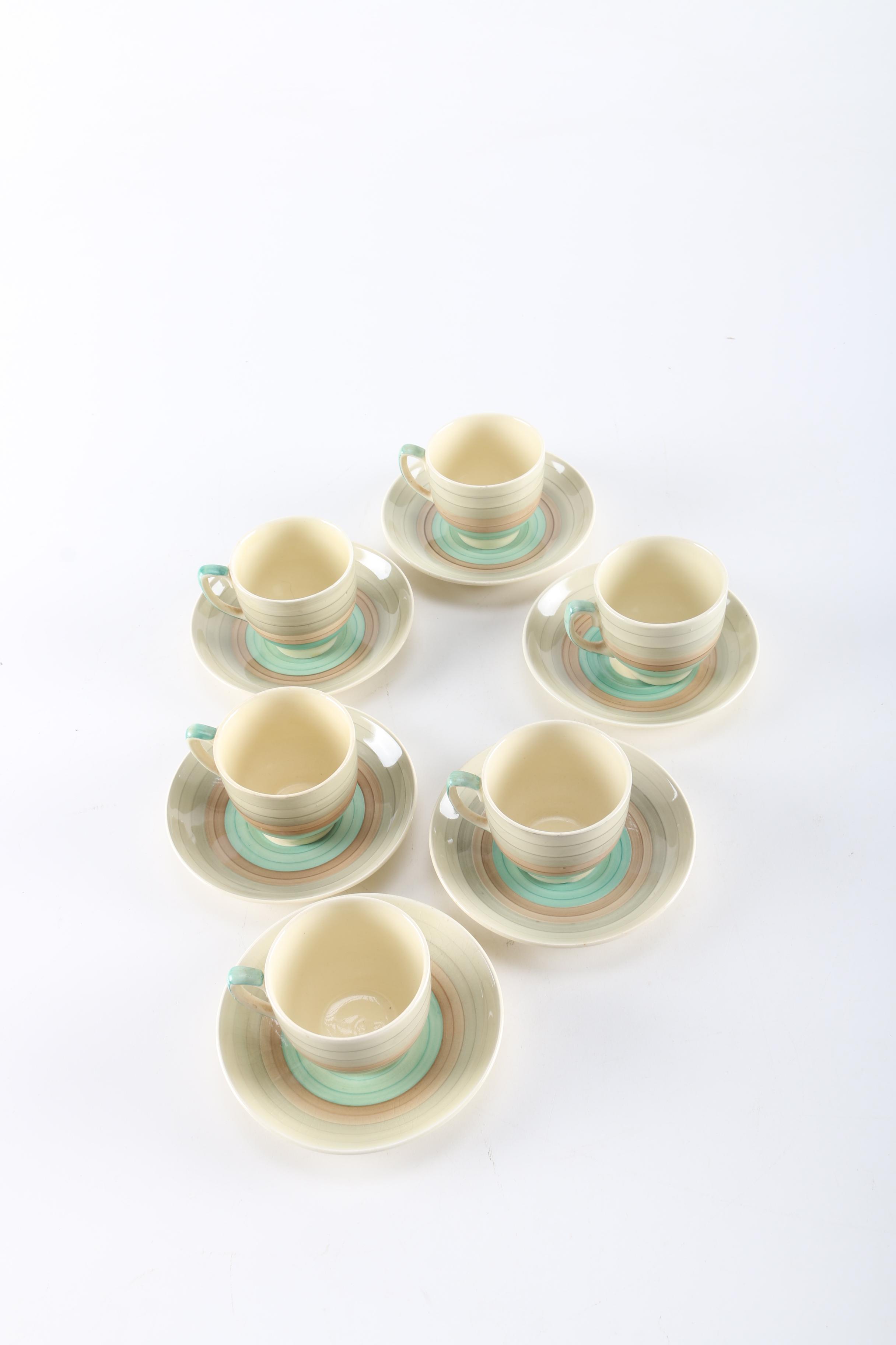 Susie Cooper Teacup and Saucer Set