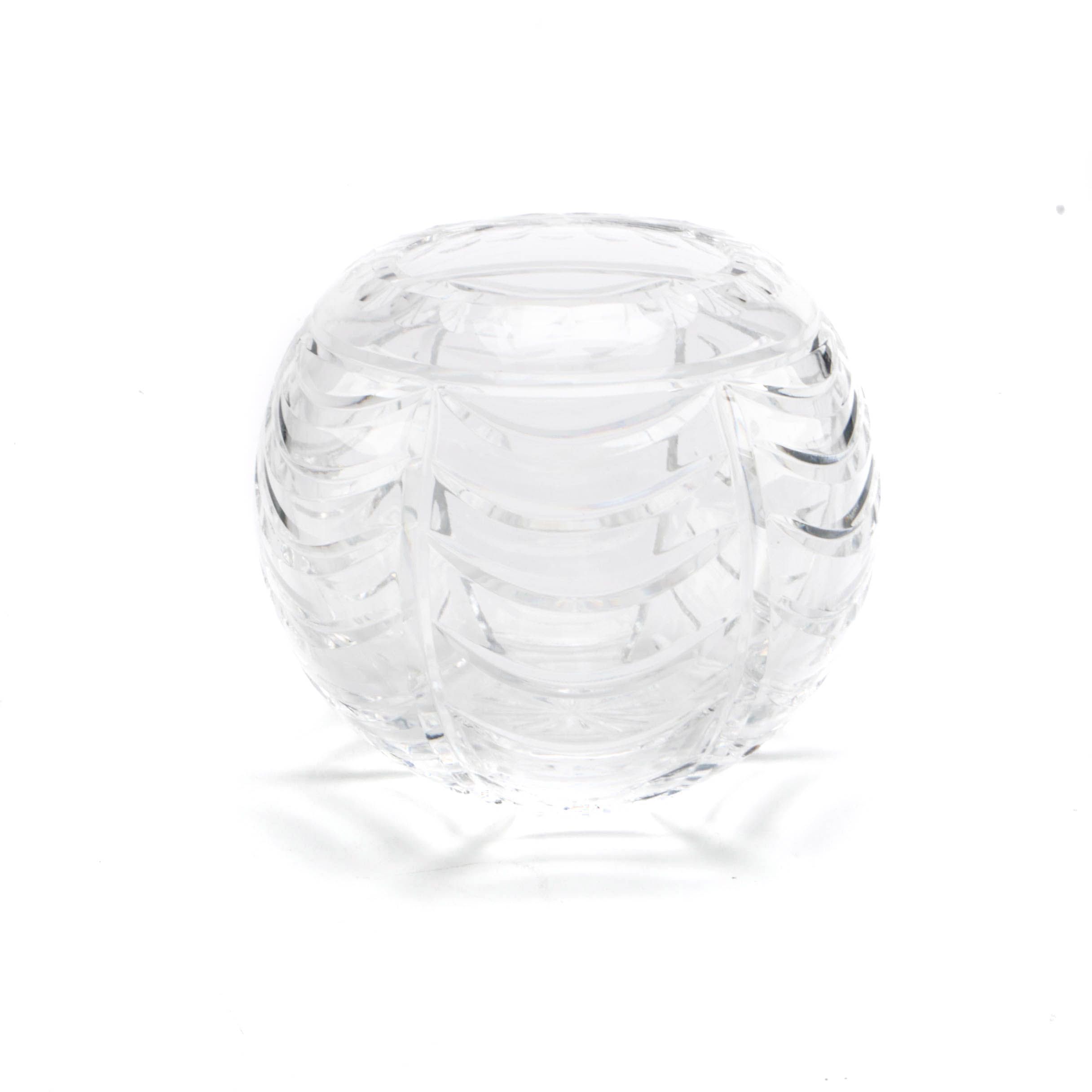 Round Crystal Rose Bowl