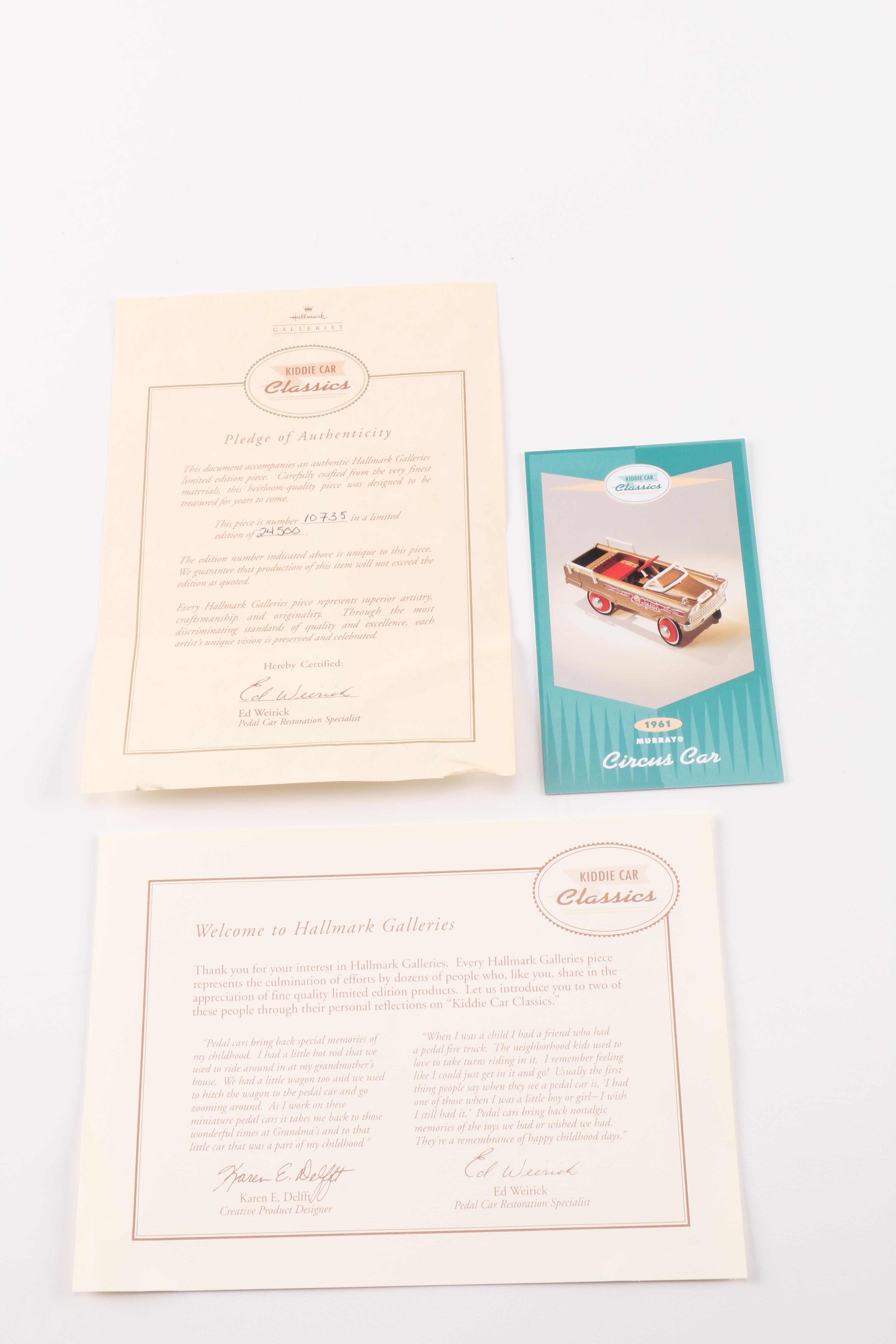 Hallmark "Kiddie Car Classics" Die-Cast Cars