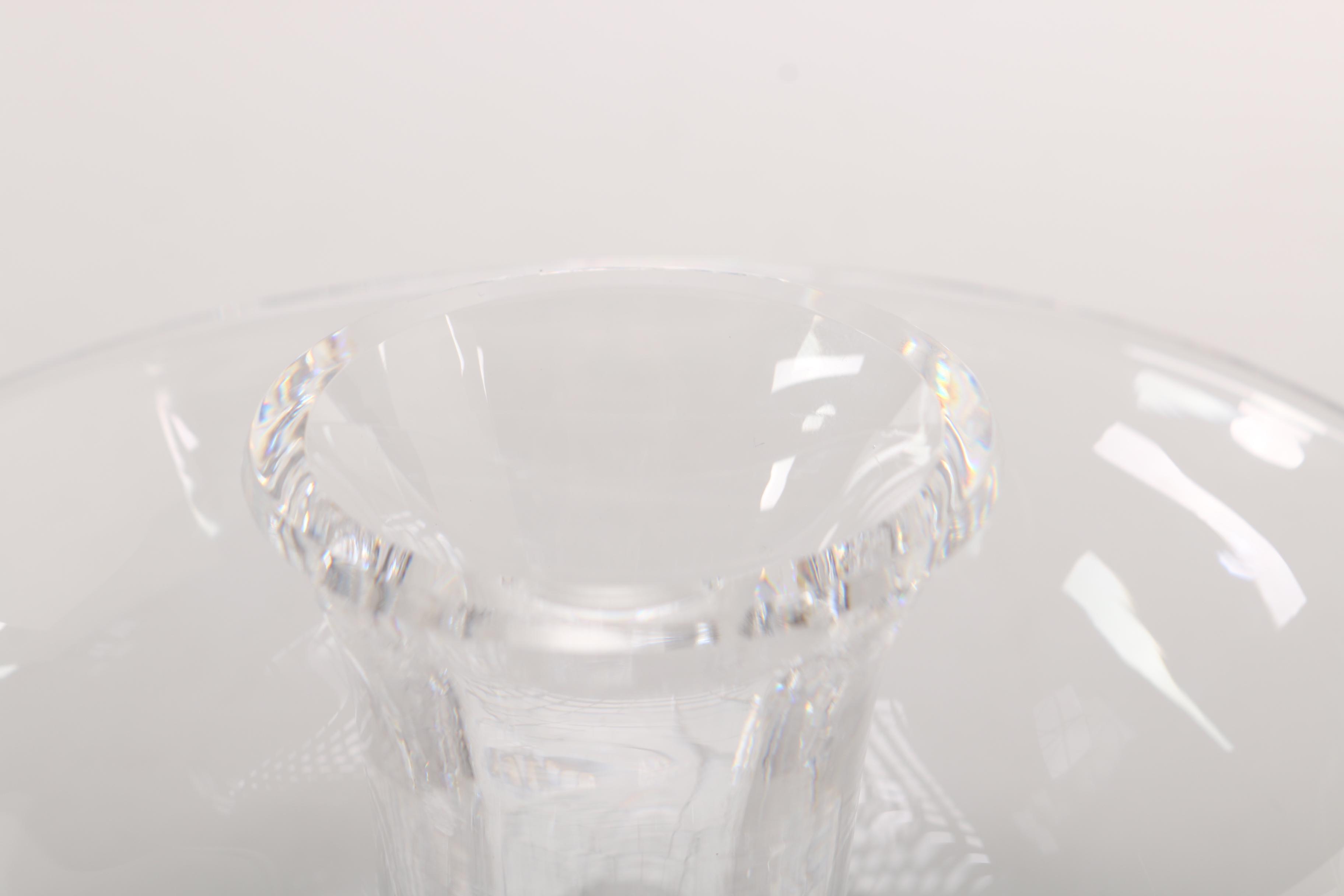 Pair of Steuben Crystal Candleholders