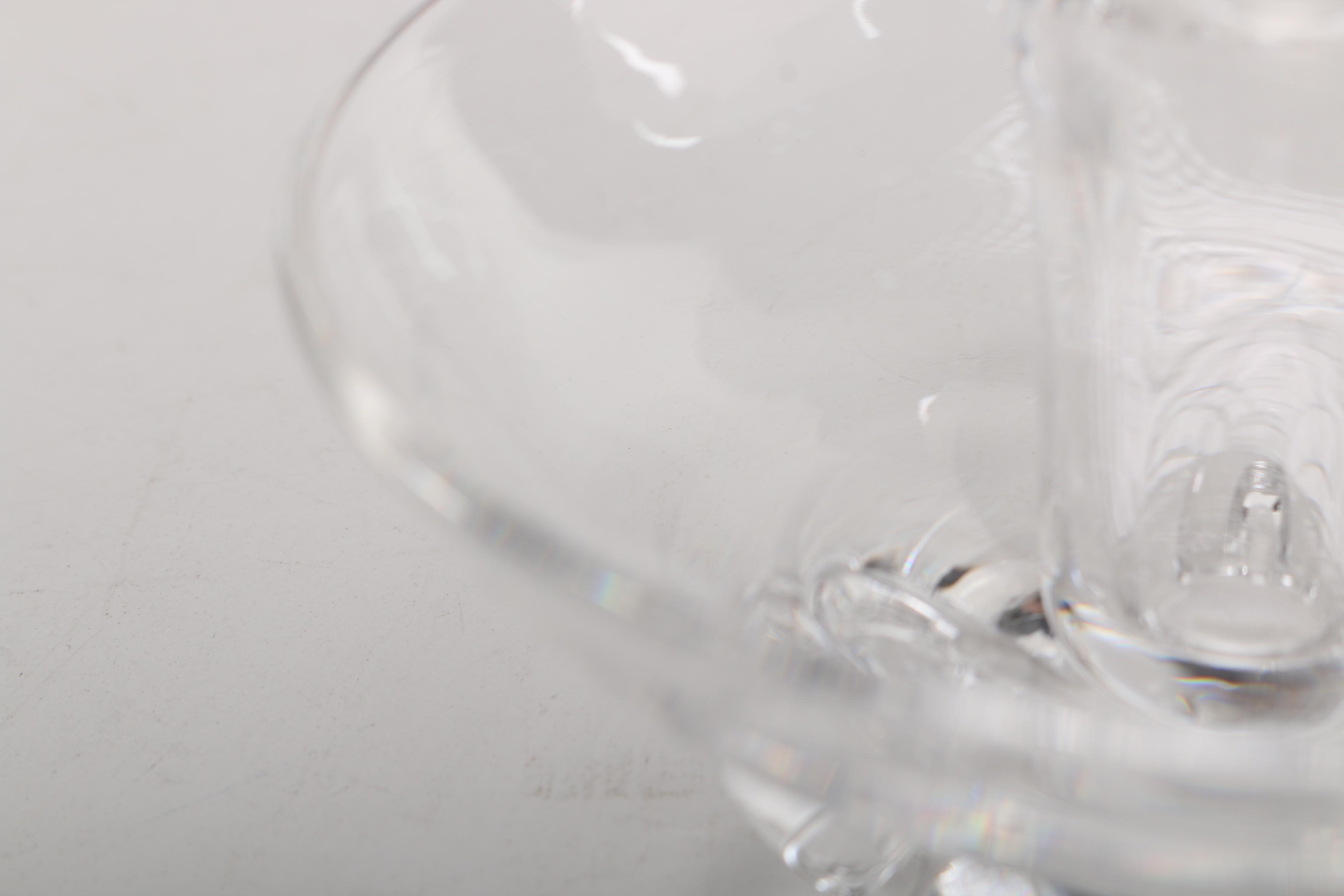 Pair of Steuben Crystal Candleholders