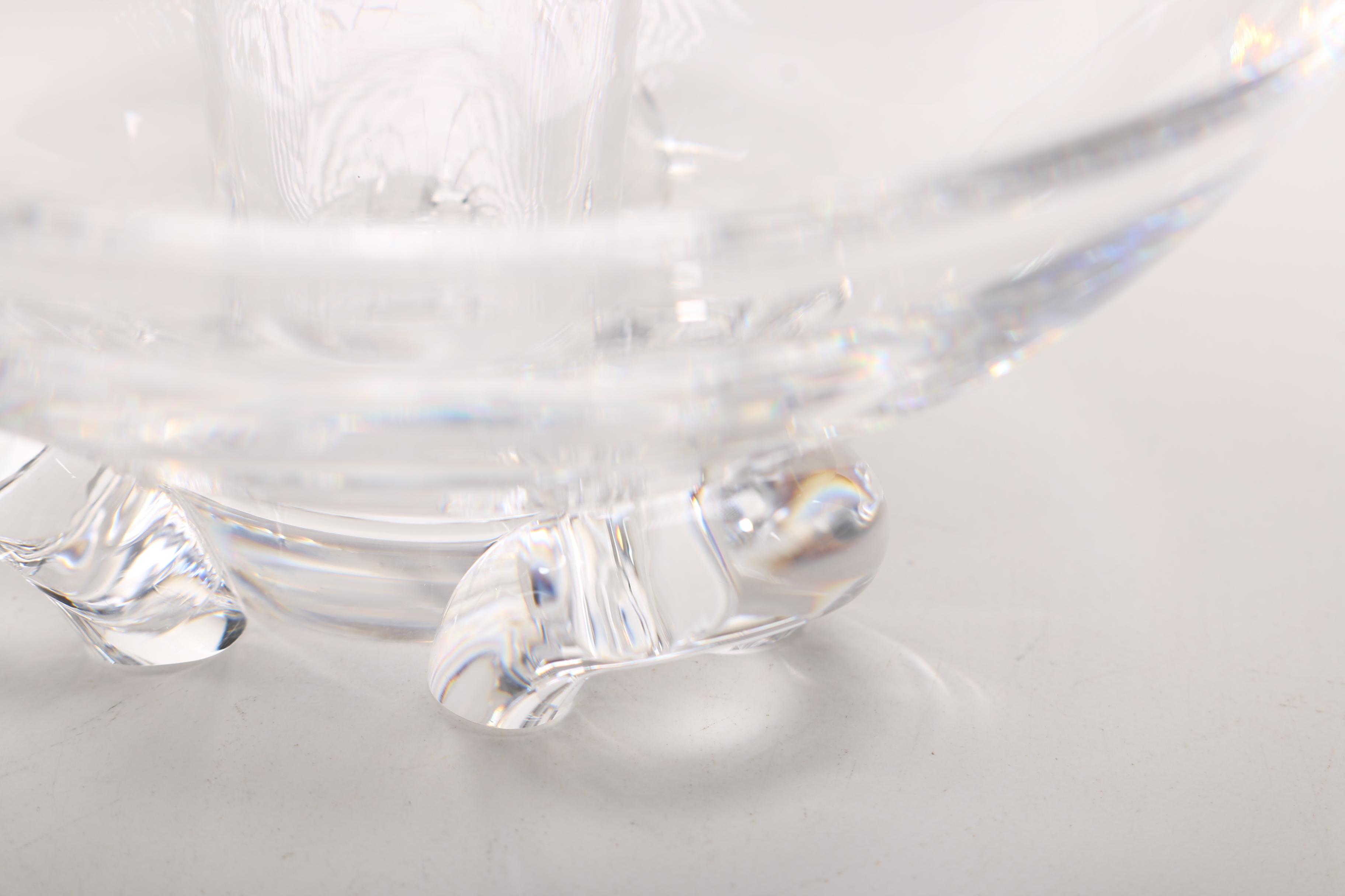 Pair of Steuben Crystal Candleholders