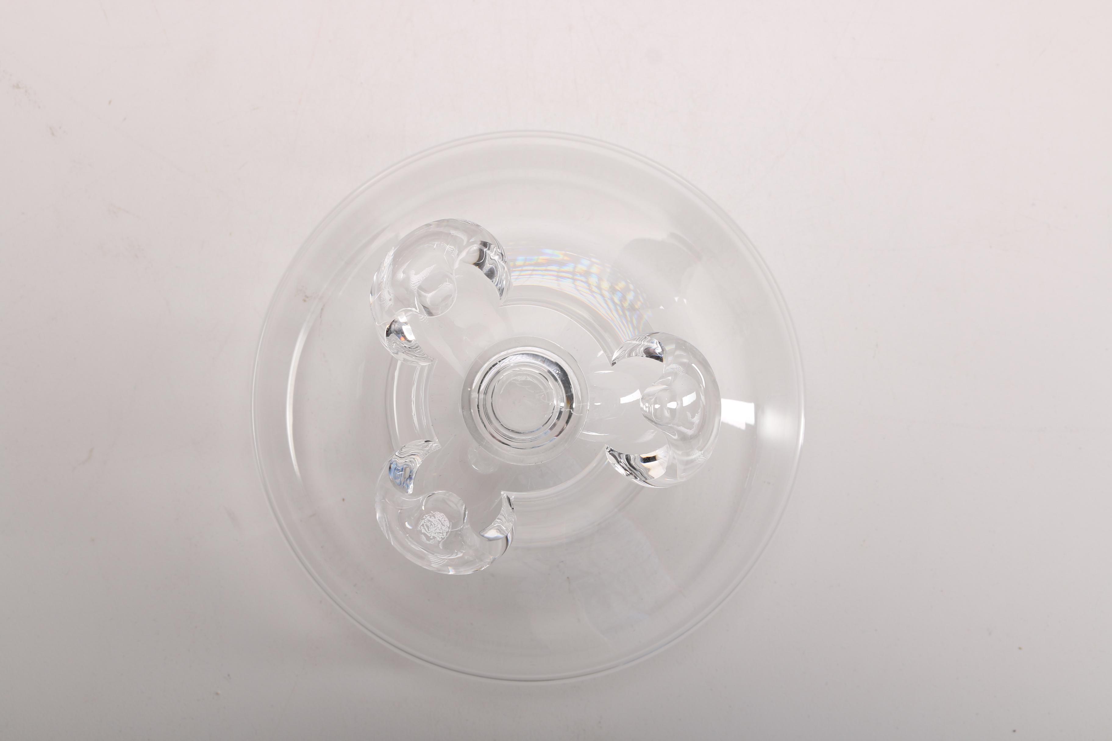 Pair of Steuben Crystal Candleholders