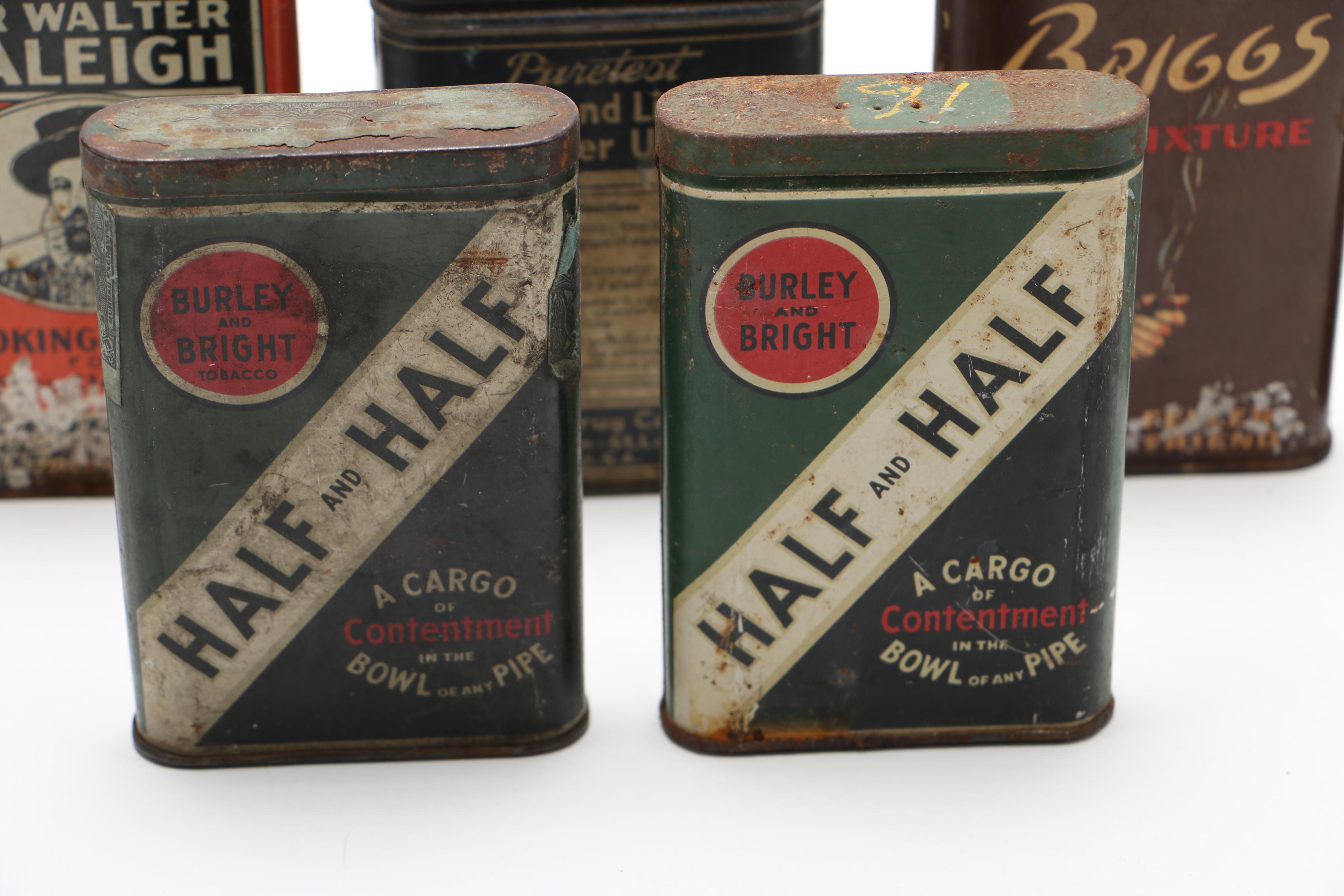 Collection of Vintage Tobacco and Health Product Tins
