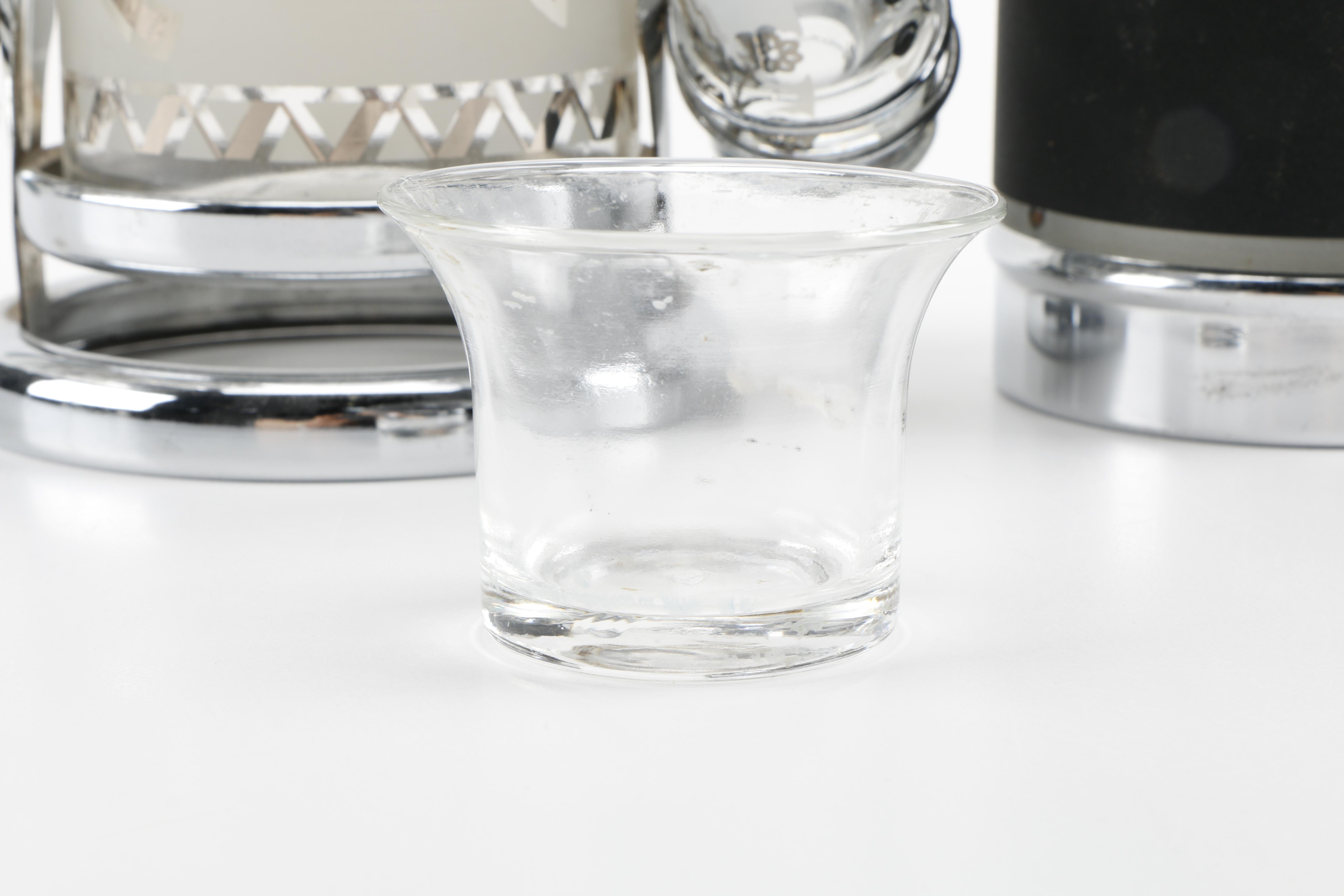 Mid-Century Tumblers With Shot Glasses