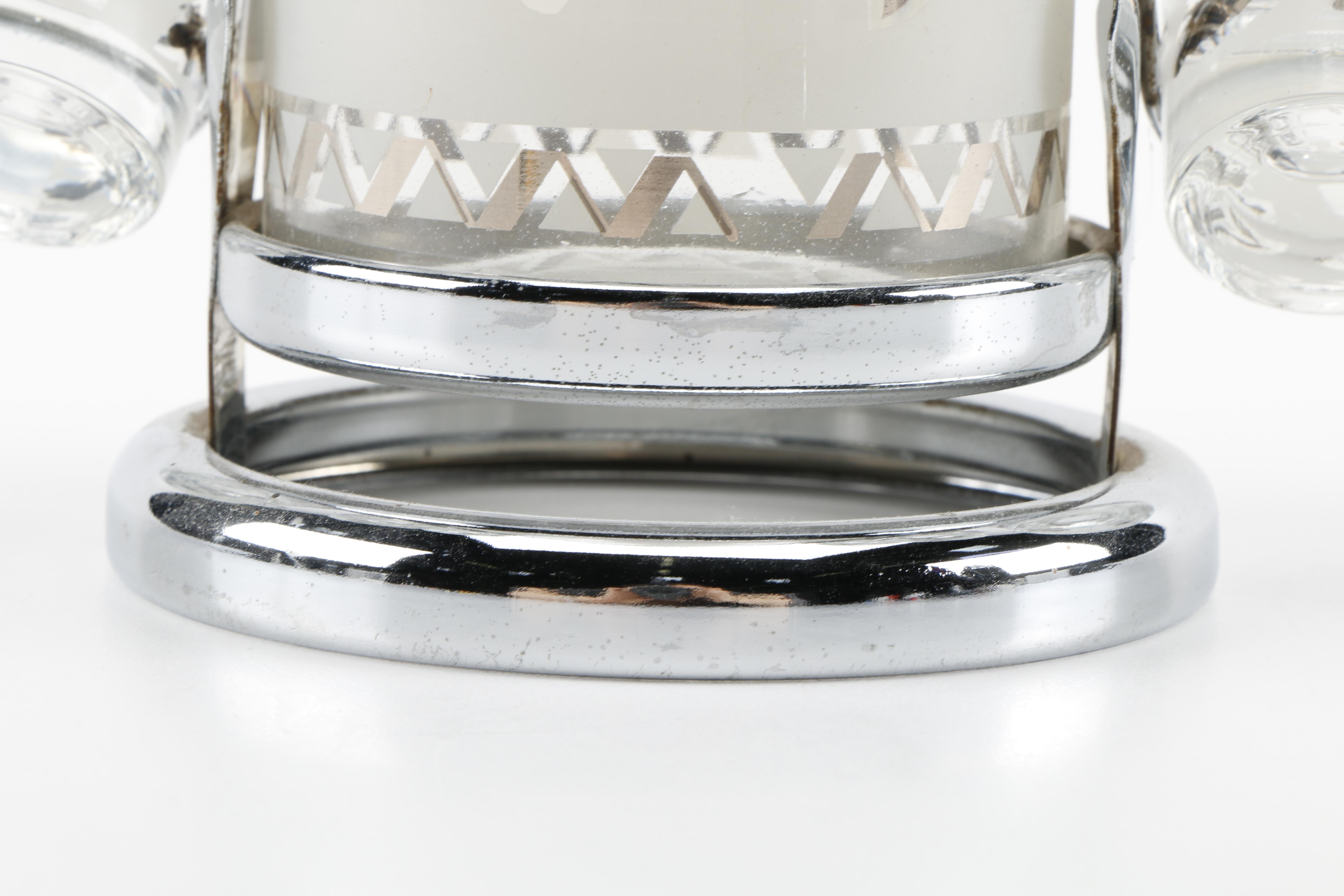 Mid-Century Tumblers With Shot Glasses