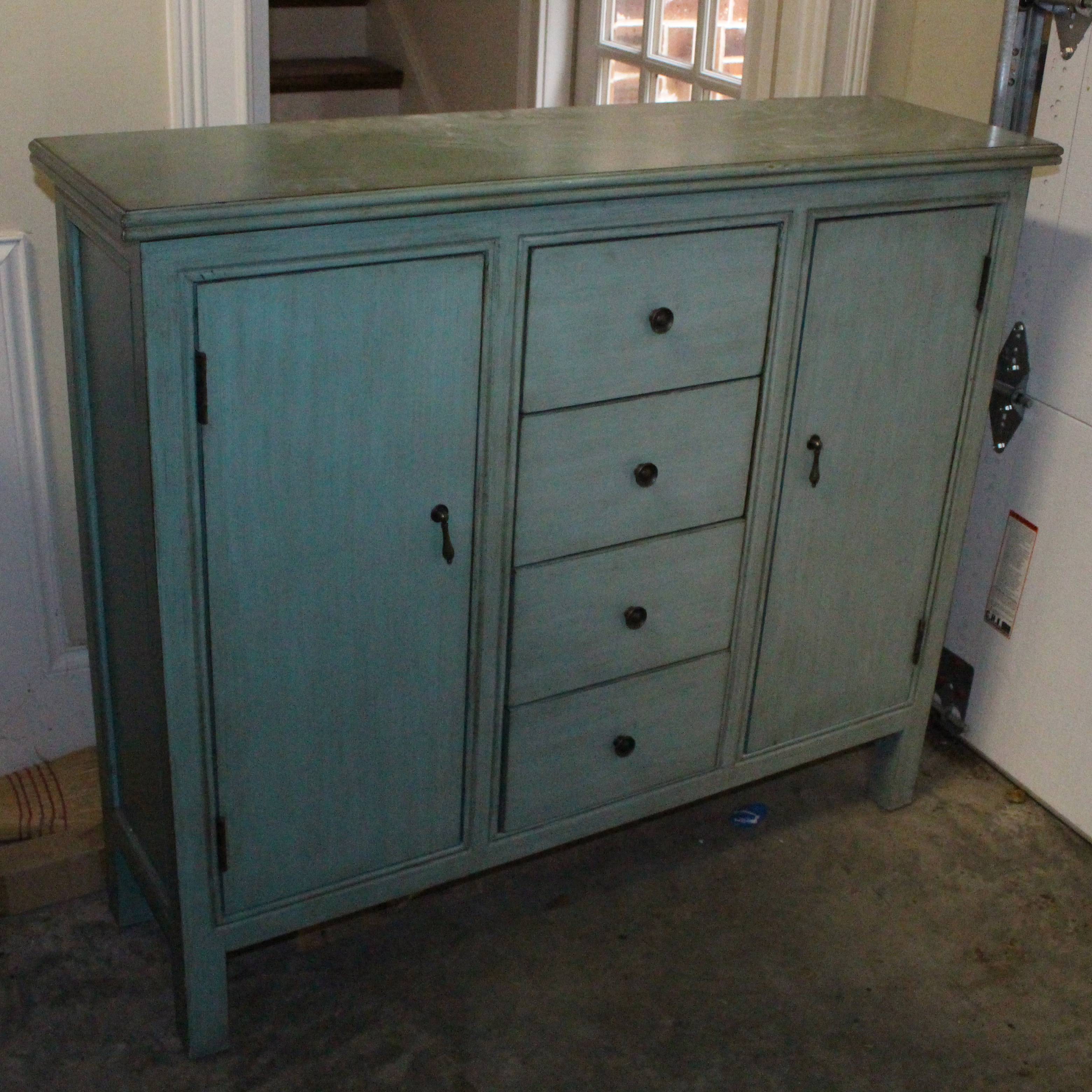Contemporary Four-Drawer Console Cabinet