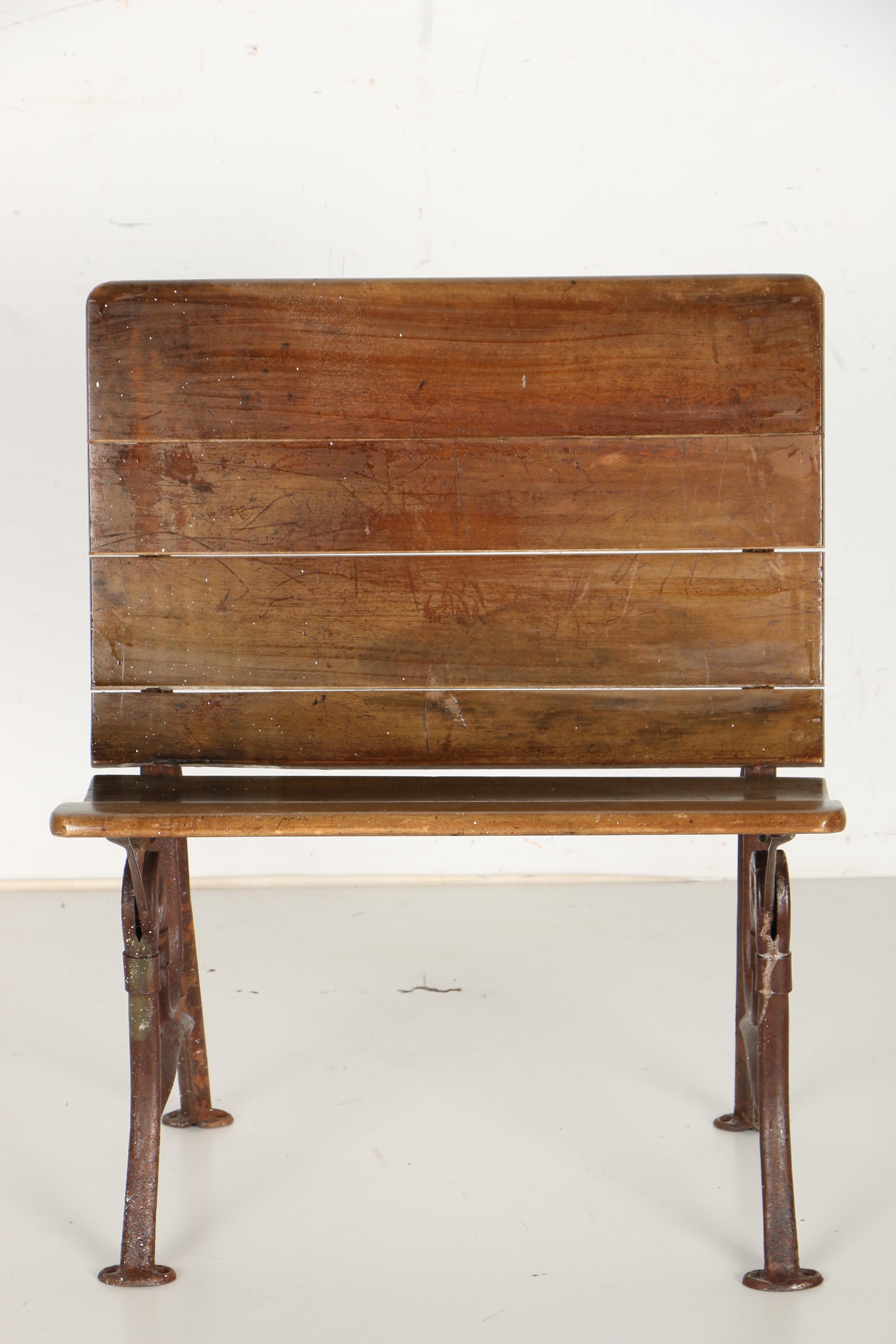 Antique Child's School Desk by American Seating Company and Chair