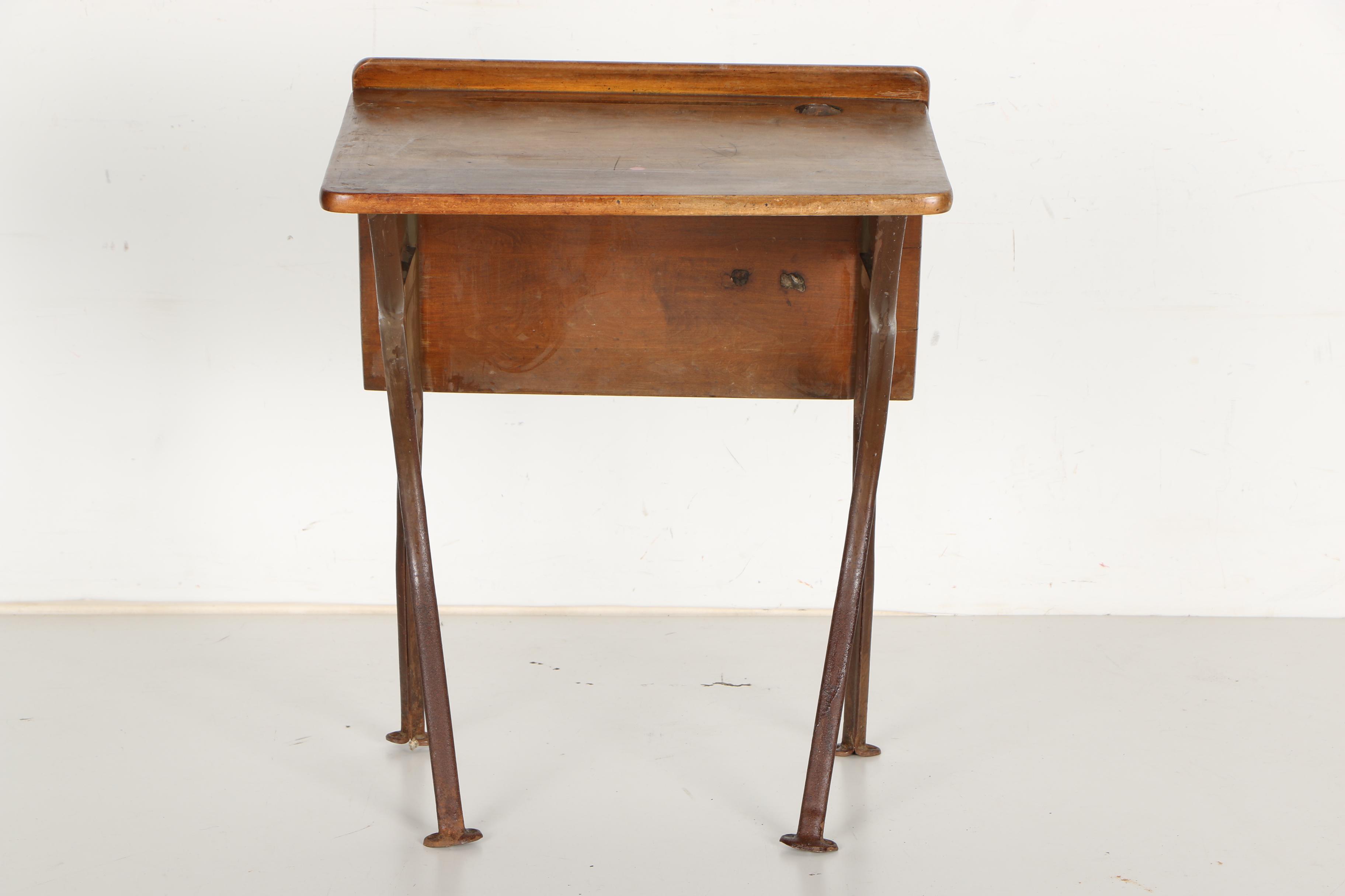Antique Child's School Desk by American Seating Company and Chair