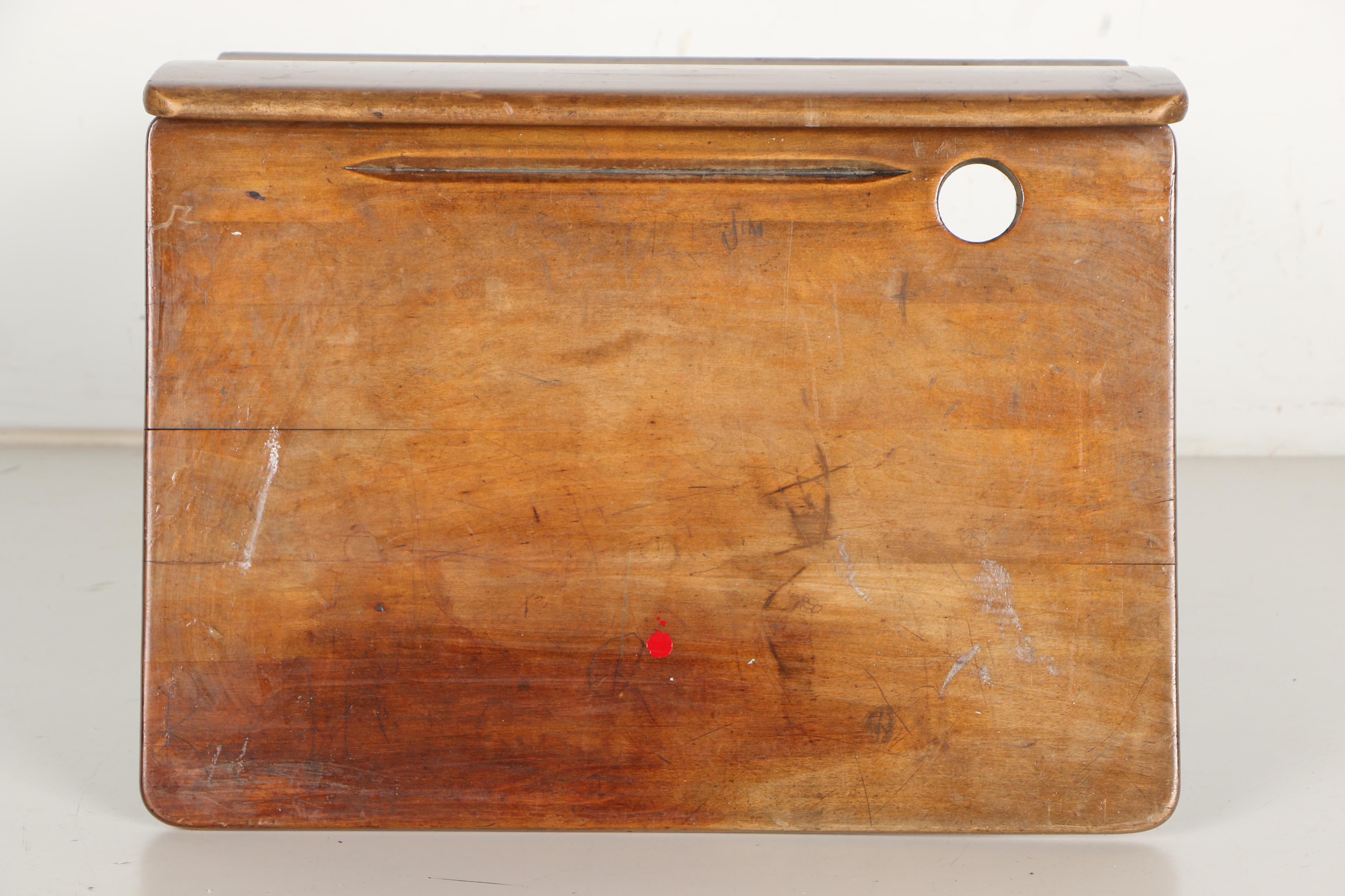 Antique Child's School Desk by American Seating Company and Chair