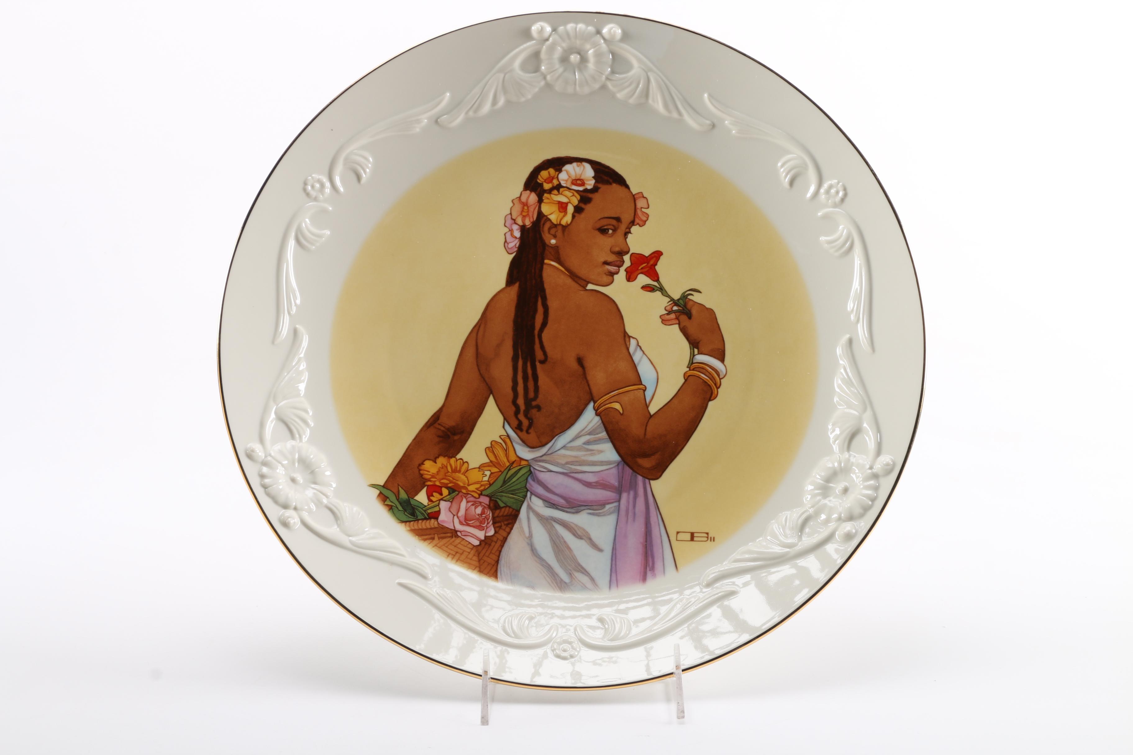 Lenox Ebony Visions "Spring Blossom" Platter