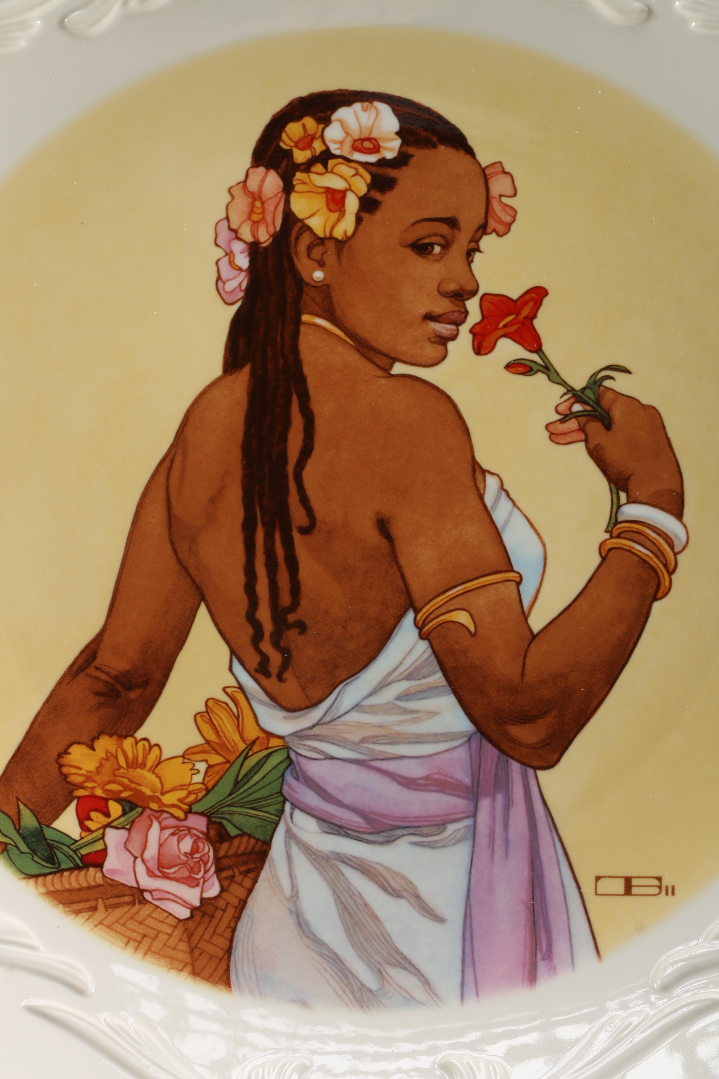 Lenox Ebony Visions "Spring Blossom" Platter