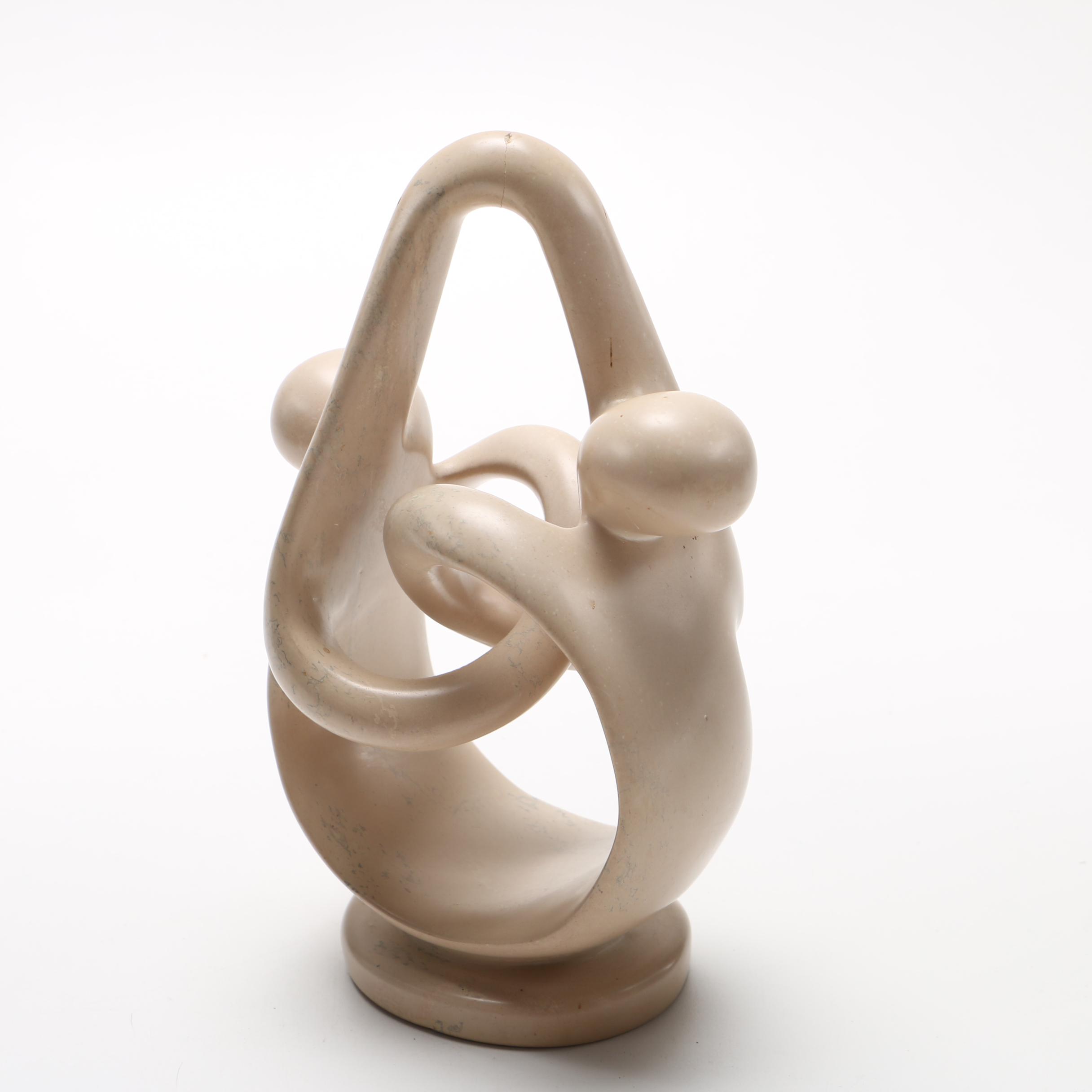 Abstract Ceramic Sculpture and Earthenware Vessel