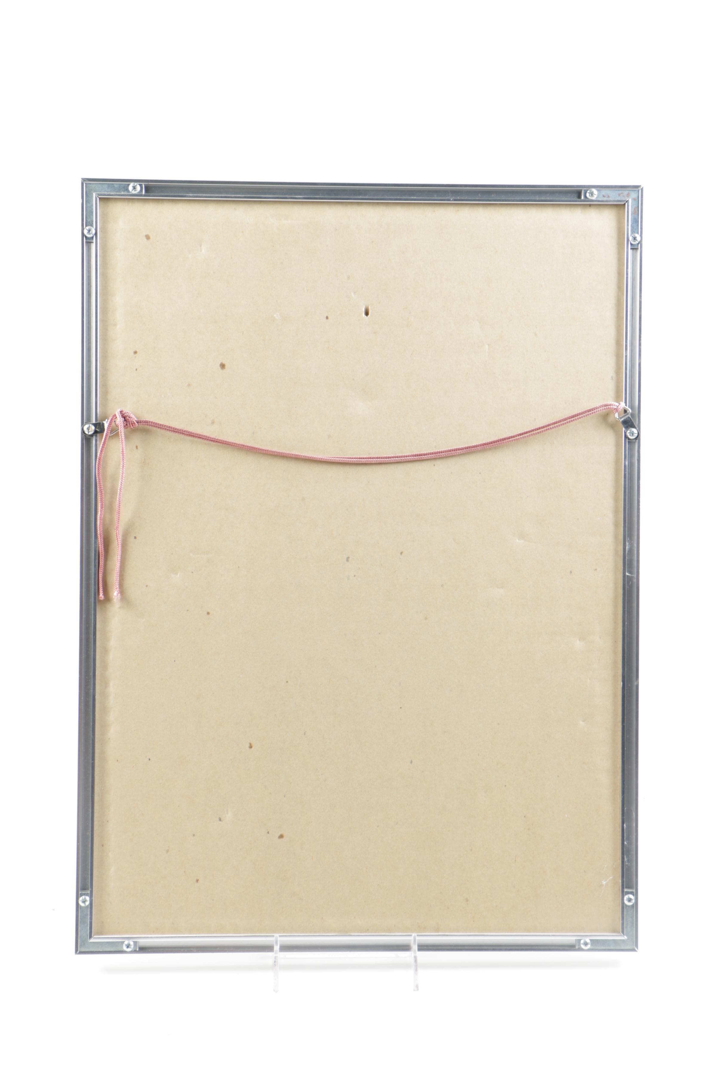 Katsuyuki Nishijima Limited Edition Woodblock on Paper of a Roof