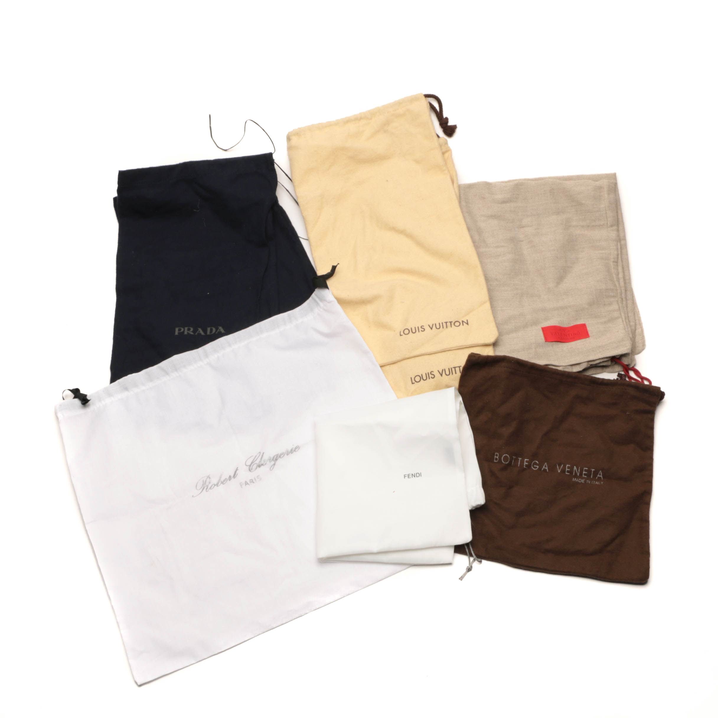 Designer Dust Bags Including Louis Vuitton and Prada