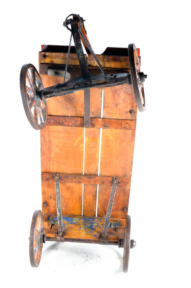 Circa 1920s "Fly-a-way Roller Bearing Coaster" Wood Wagon