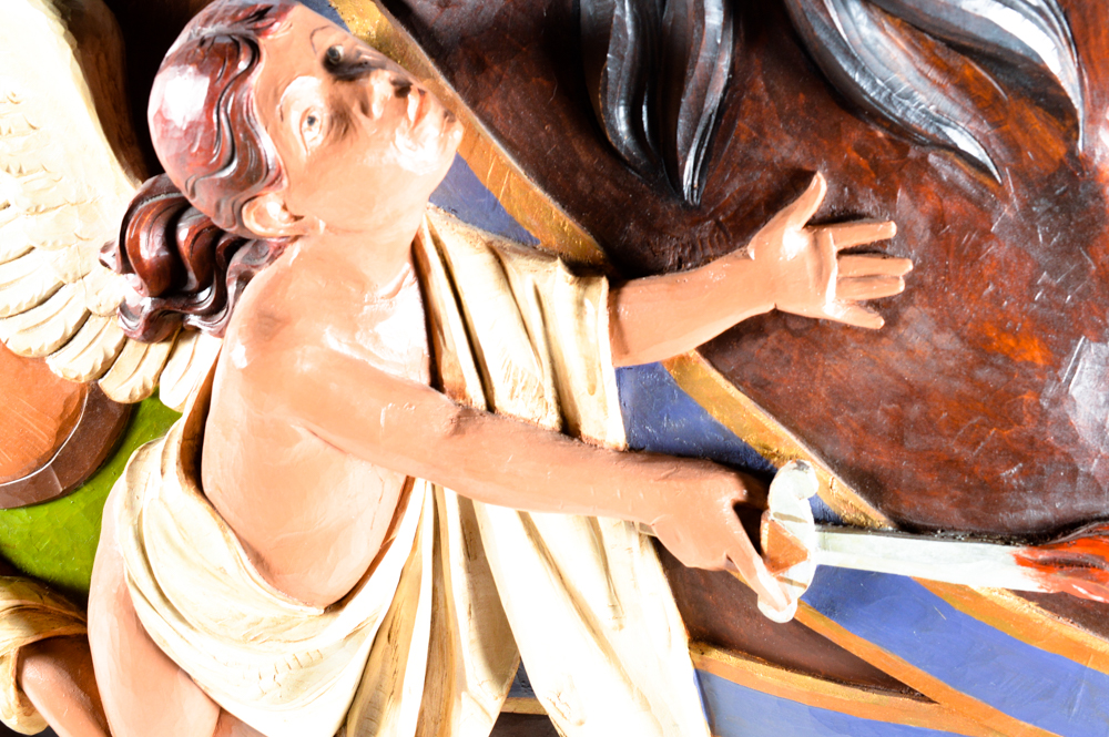 Life-Size Carved Wooden Carousel Horse by Louis Sarvary