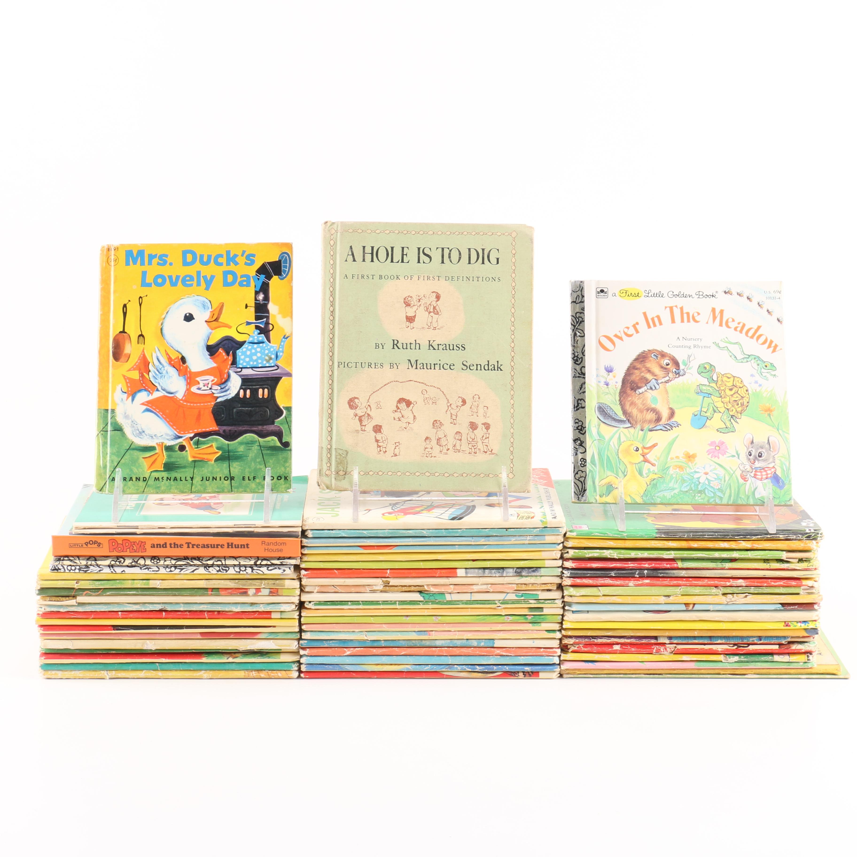 Generous Selection of Children's Vintage Books Including Little Golden Books