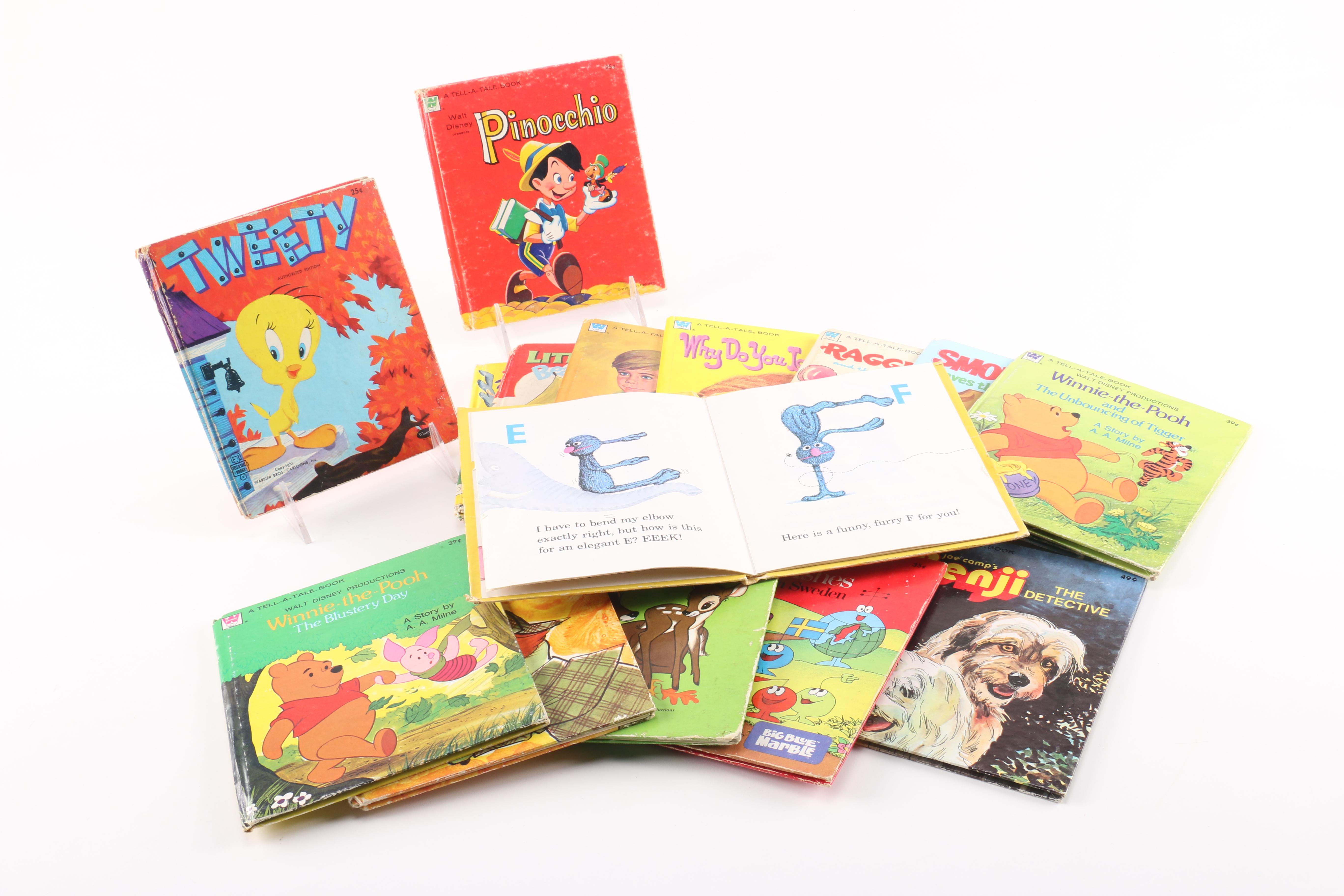 Generous Selection of Children's Vintage Books Including Little Golden Books