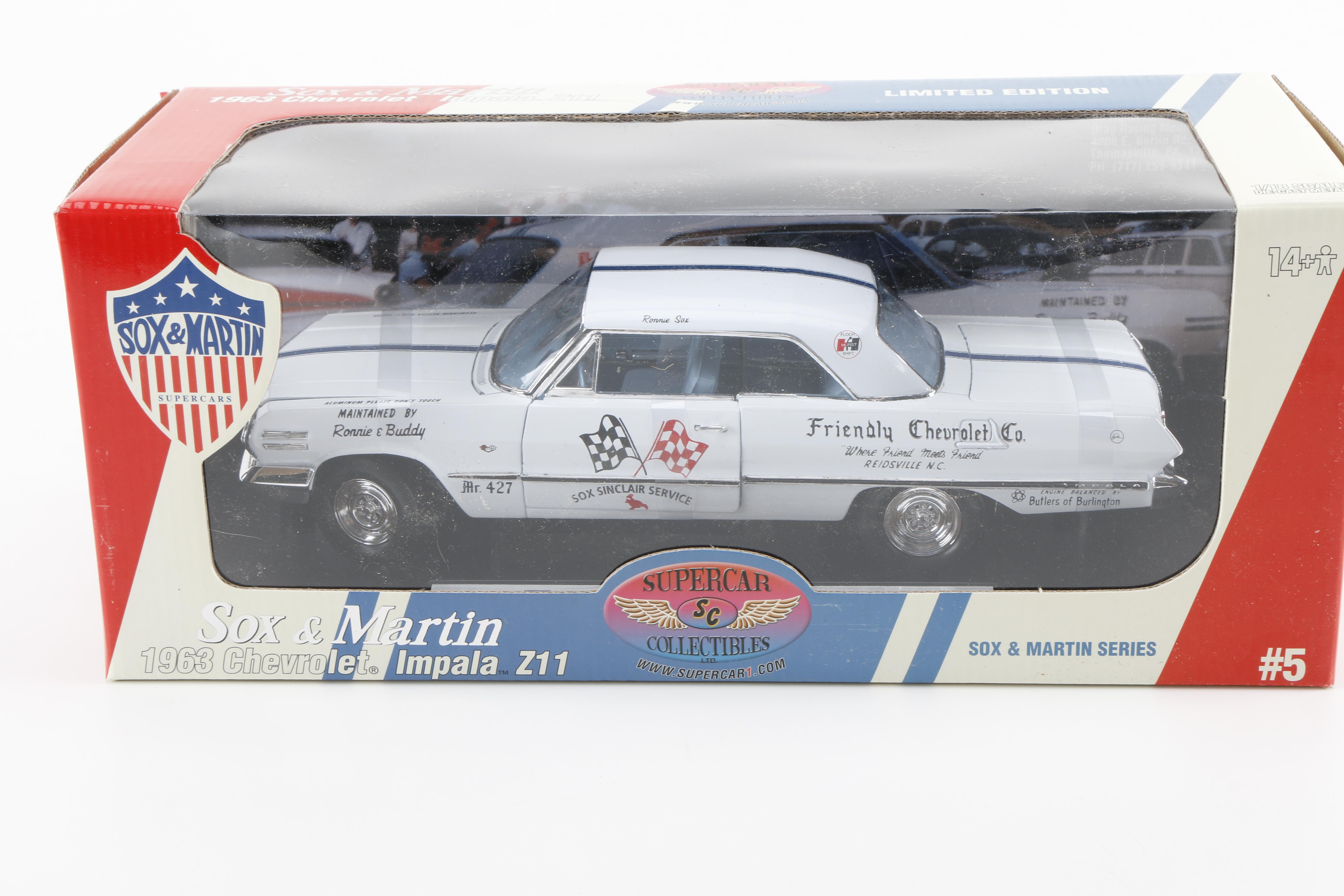 Sox & Martin 1960s Die-Cast Drag Racing Cars