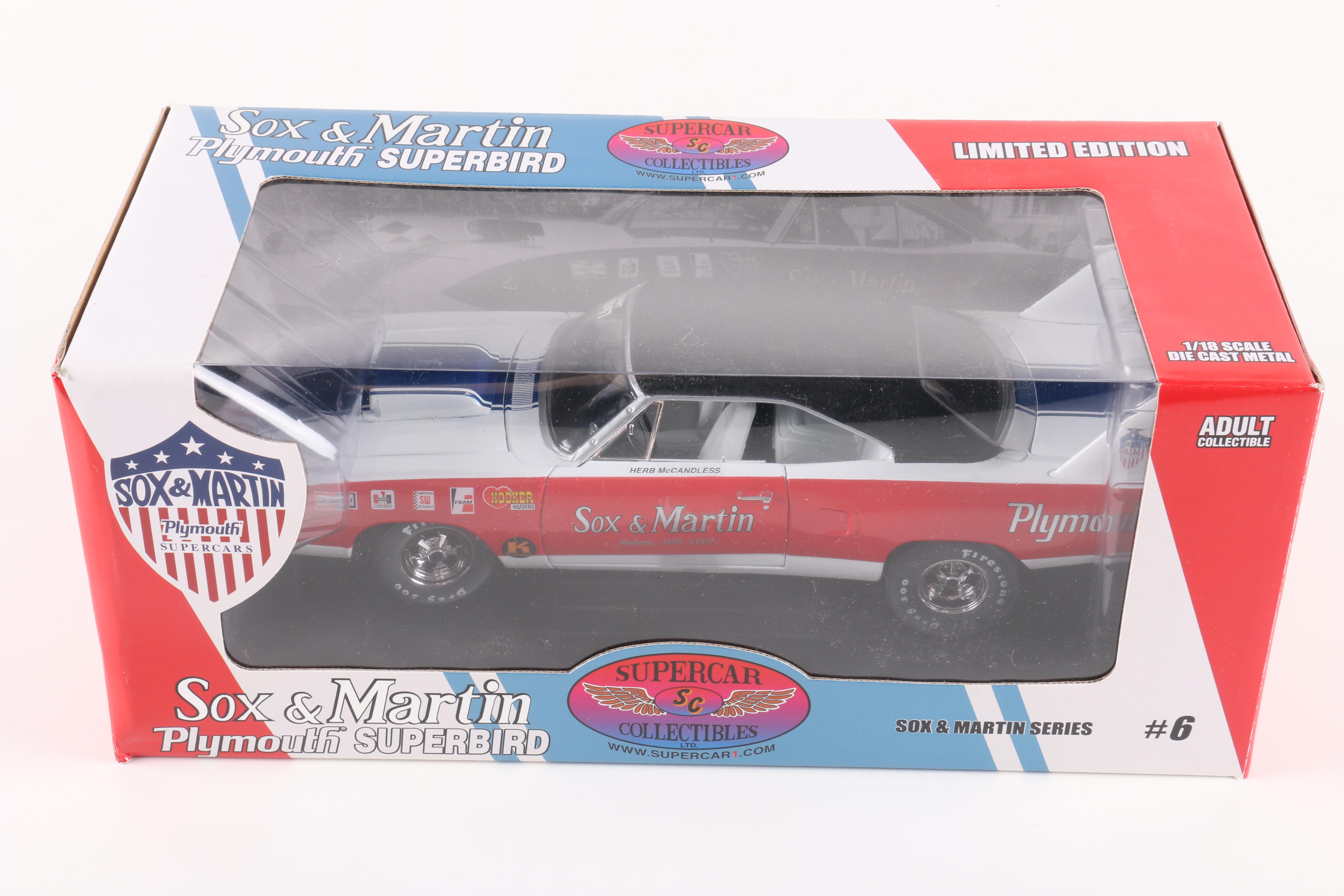 Ertl Collectibles Sox & Martin Die-Cast 1:18 Scale Replica Cars