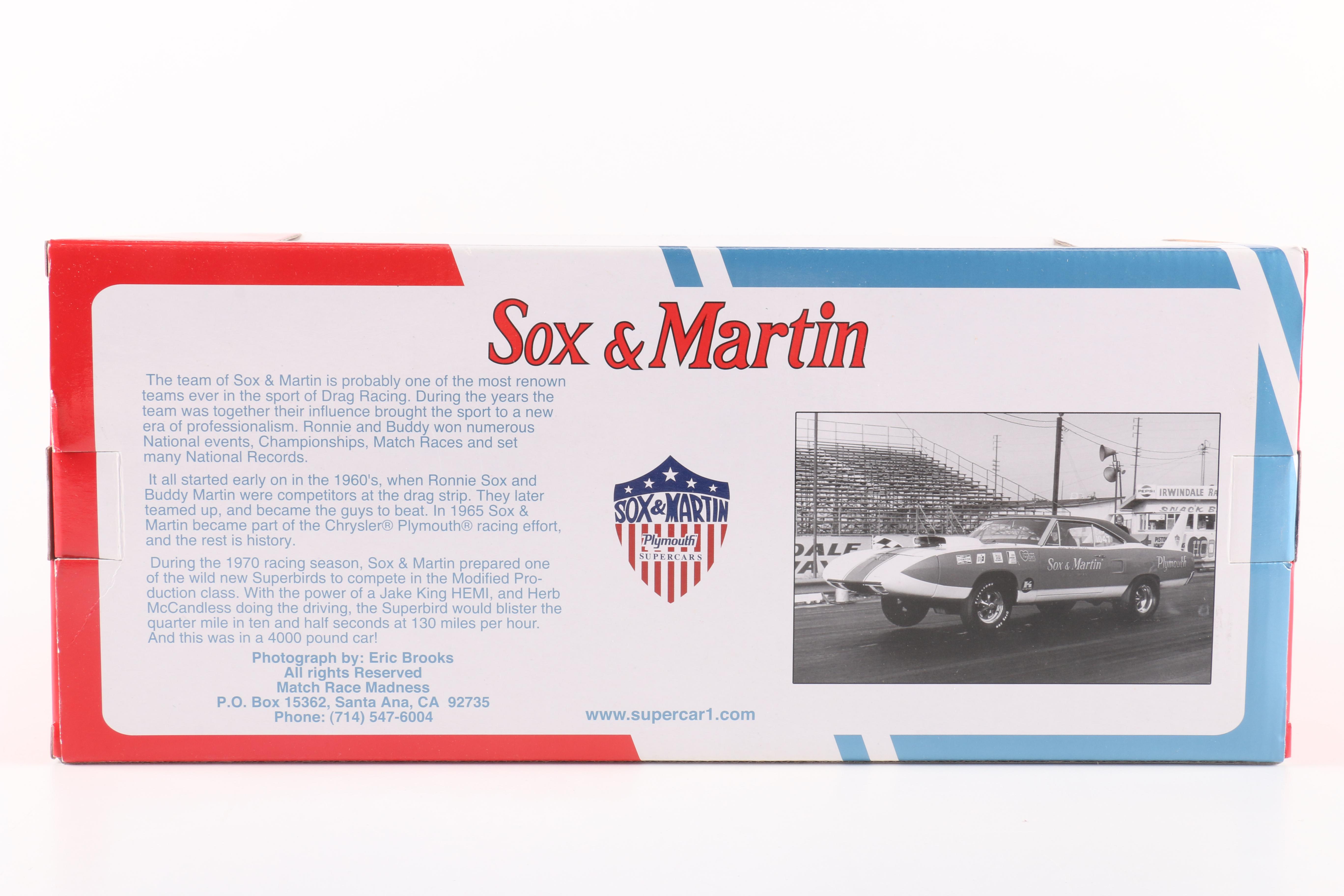 Ertl Collectibles Sox & Martin Die-Cast 1:18 Scale Replica Cars