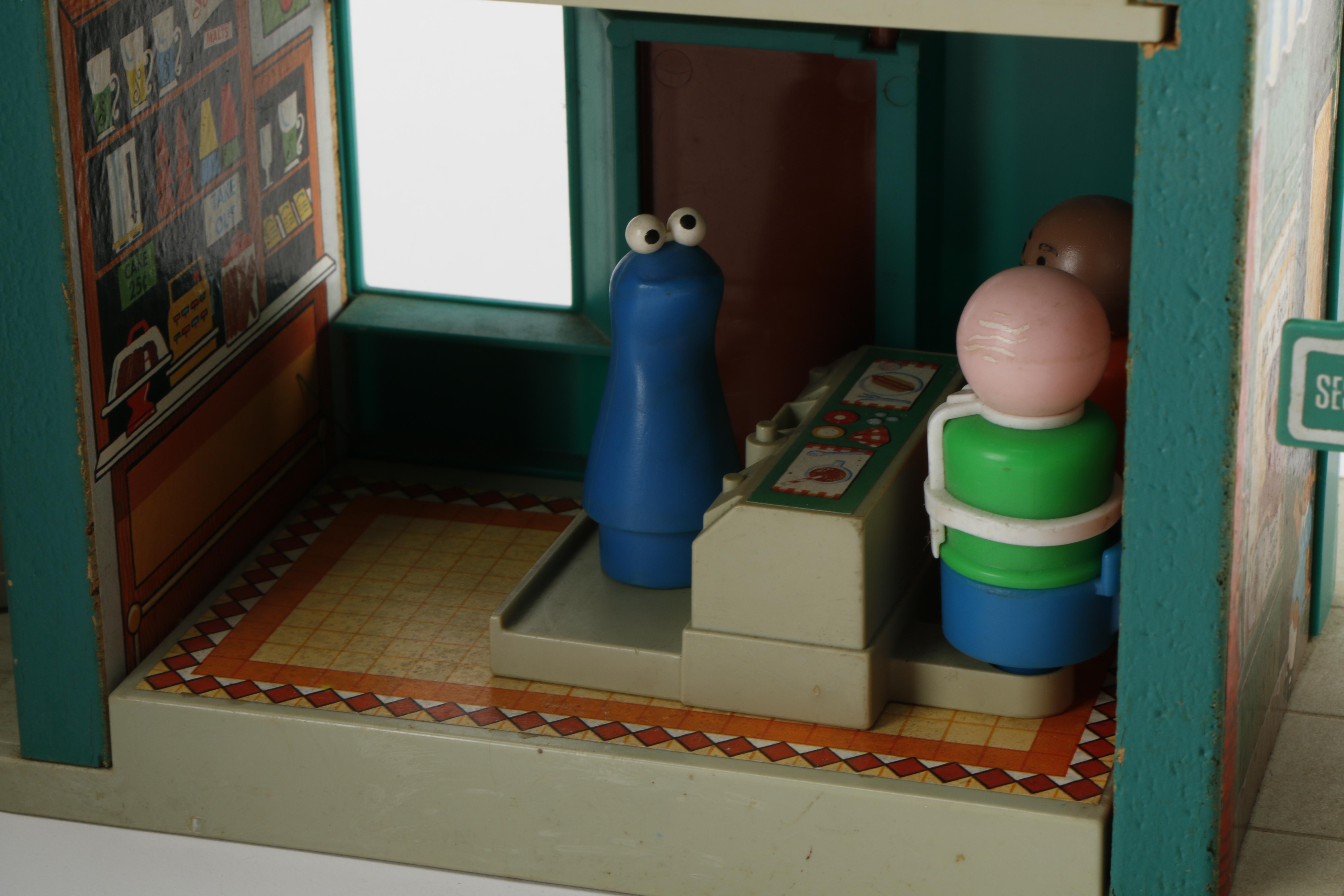 1975 Fisher-Price "Sesame Street" Playset and Assorted Toys