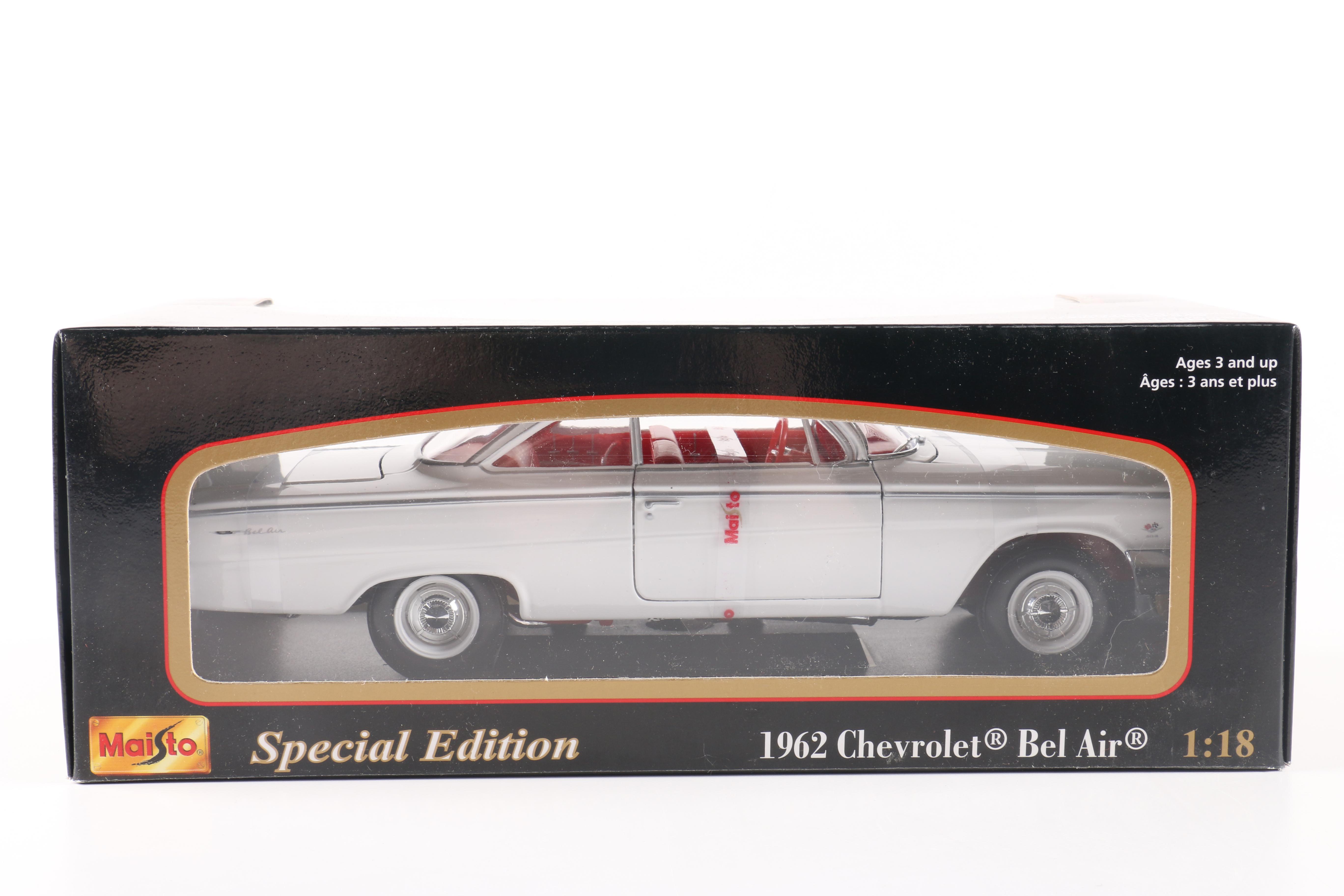1:18 Scale 1955 Chevrolet Hot Rod and 1962 Bel Air Die Cast Cars