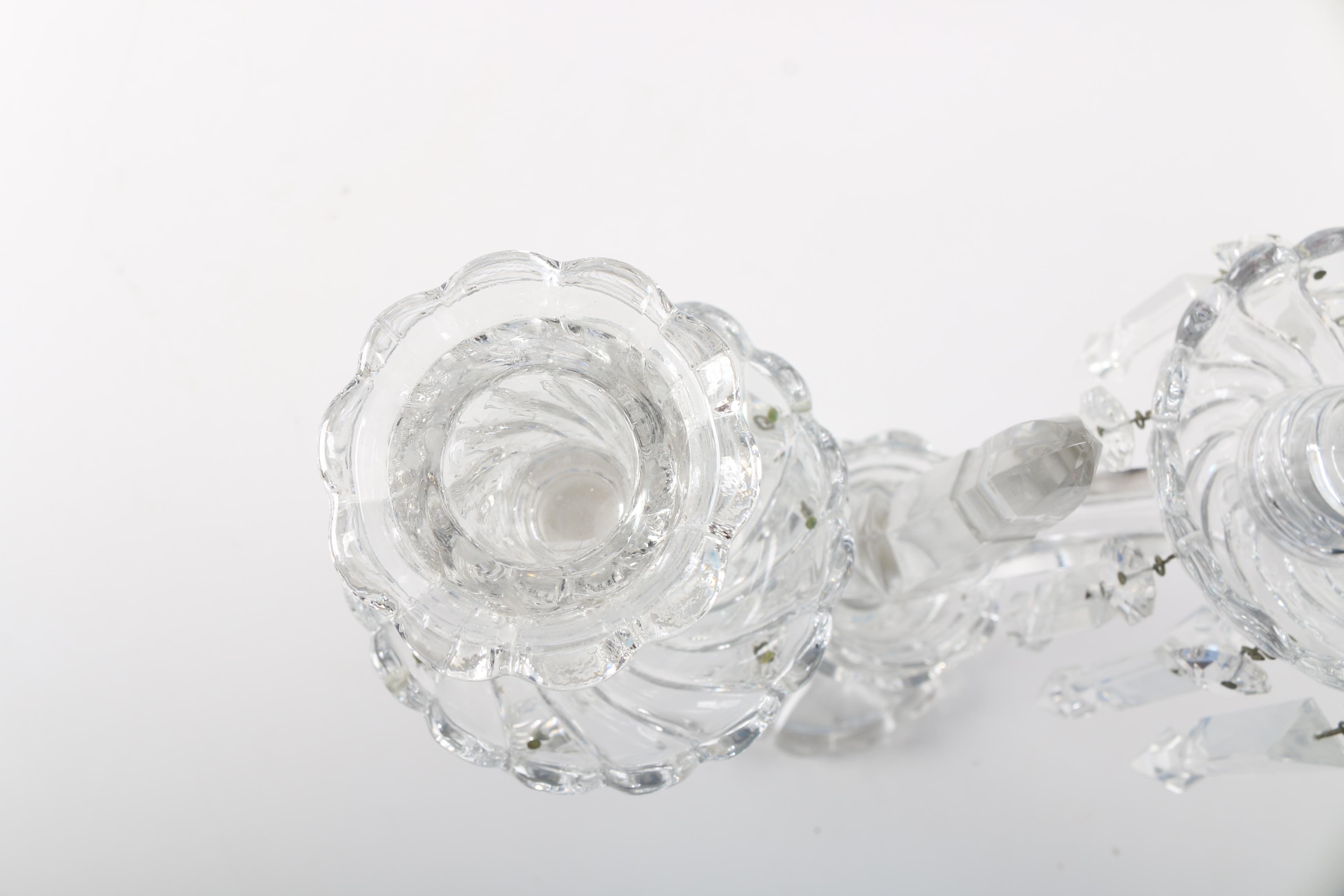 Pair of Baccarat Crystal Candelabras