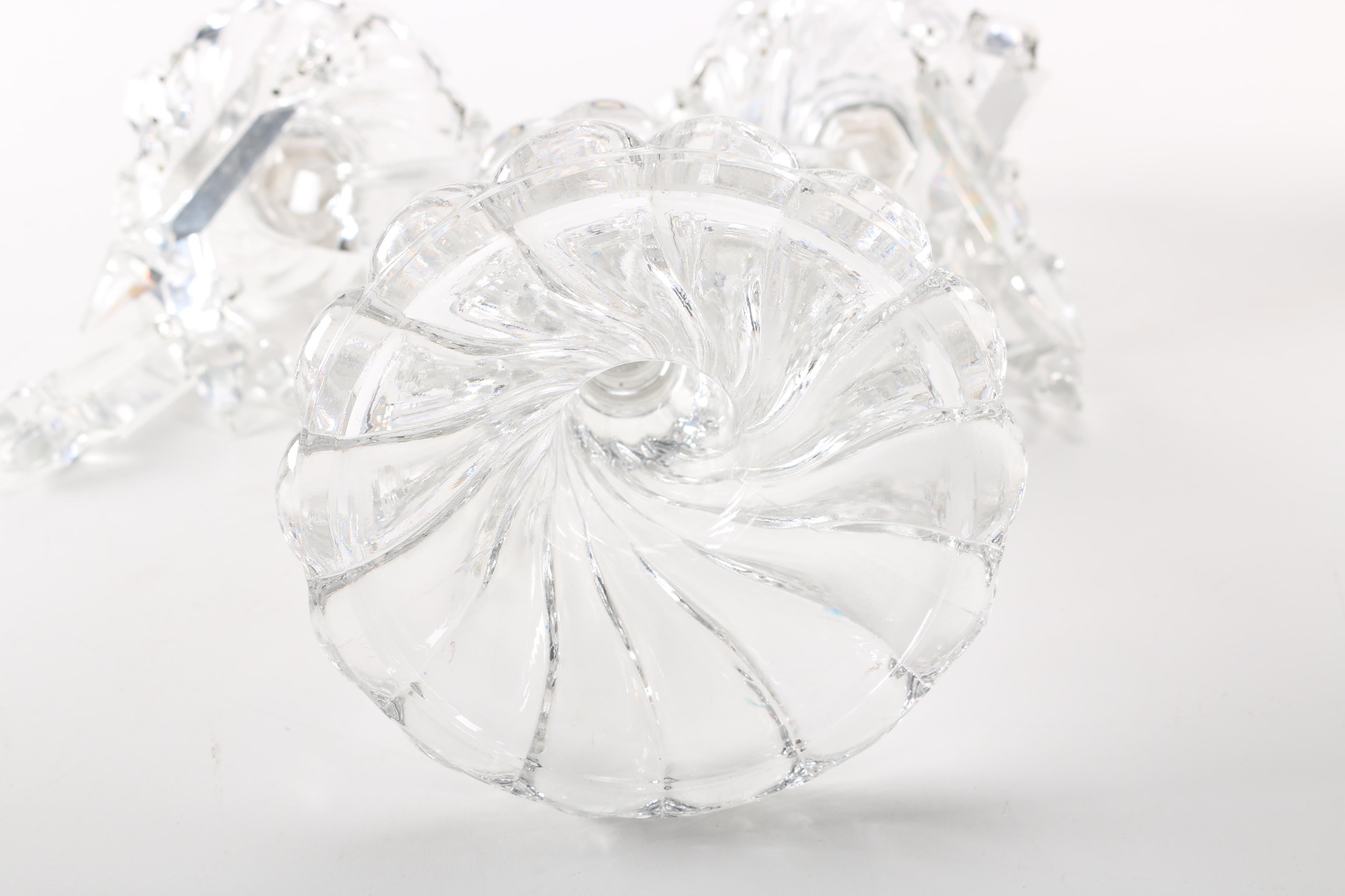 Pair of Baccarat Crystal Candelabras