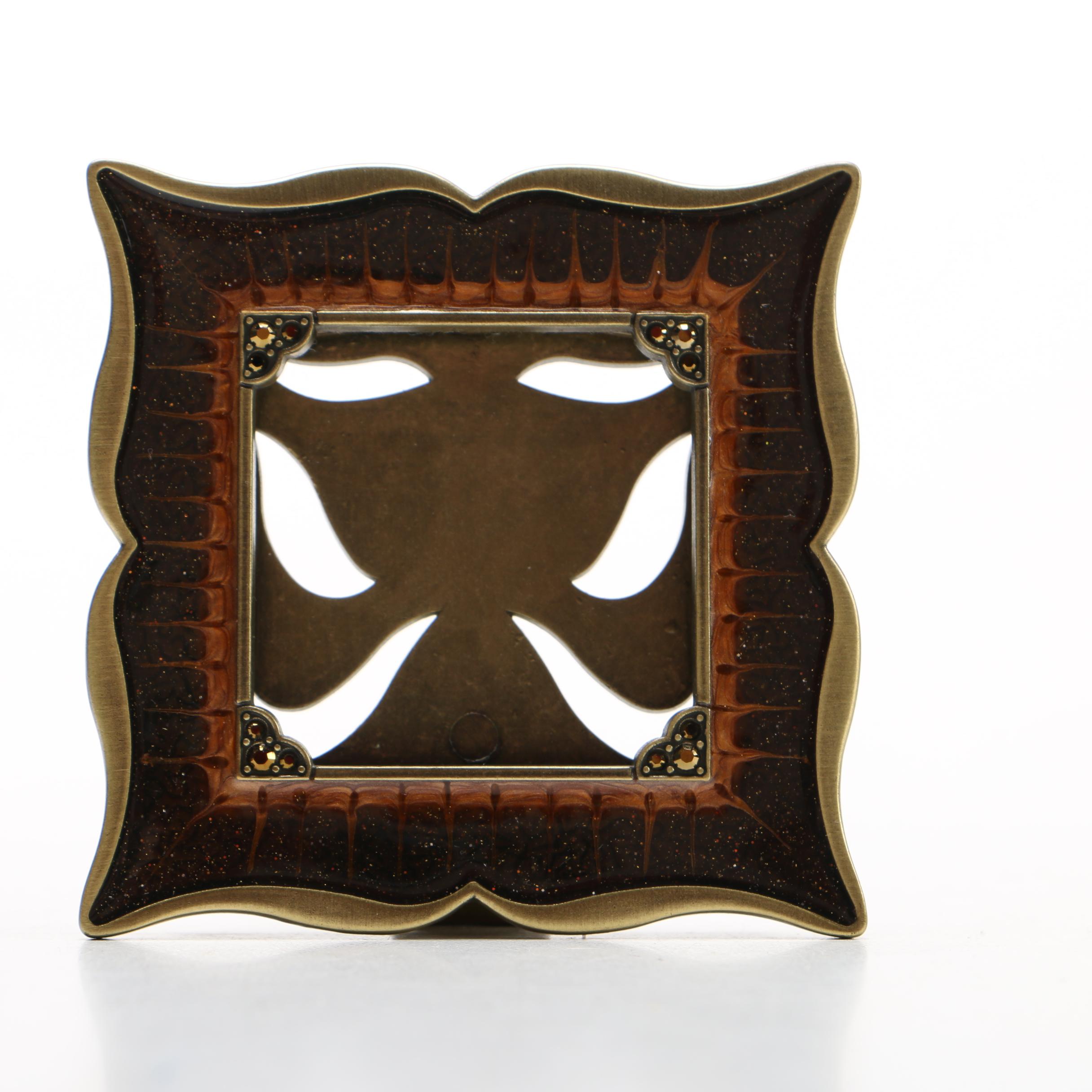 Porcelain Figurine and Jay Strongwater Picture Frame