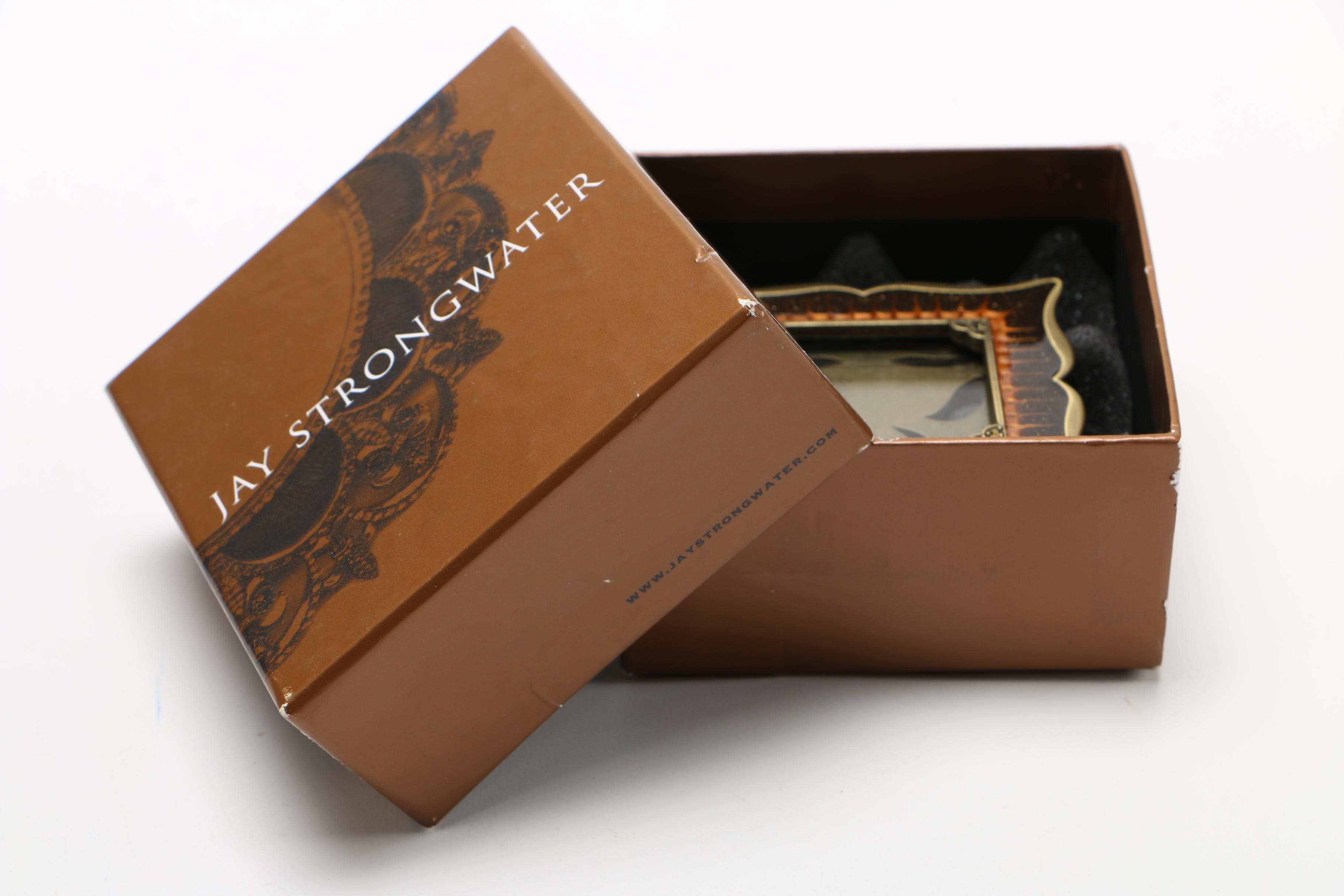 Porcelain Figurine and Jay Strongwater Picture Frame