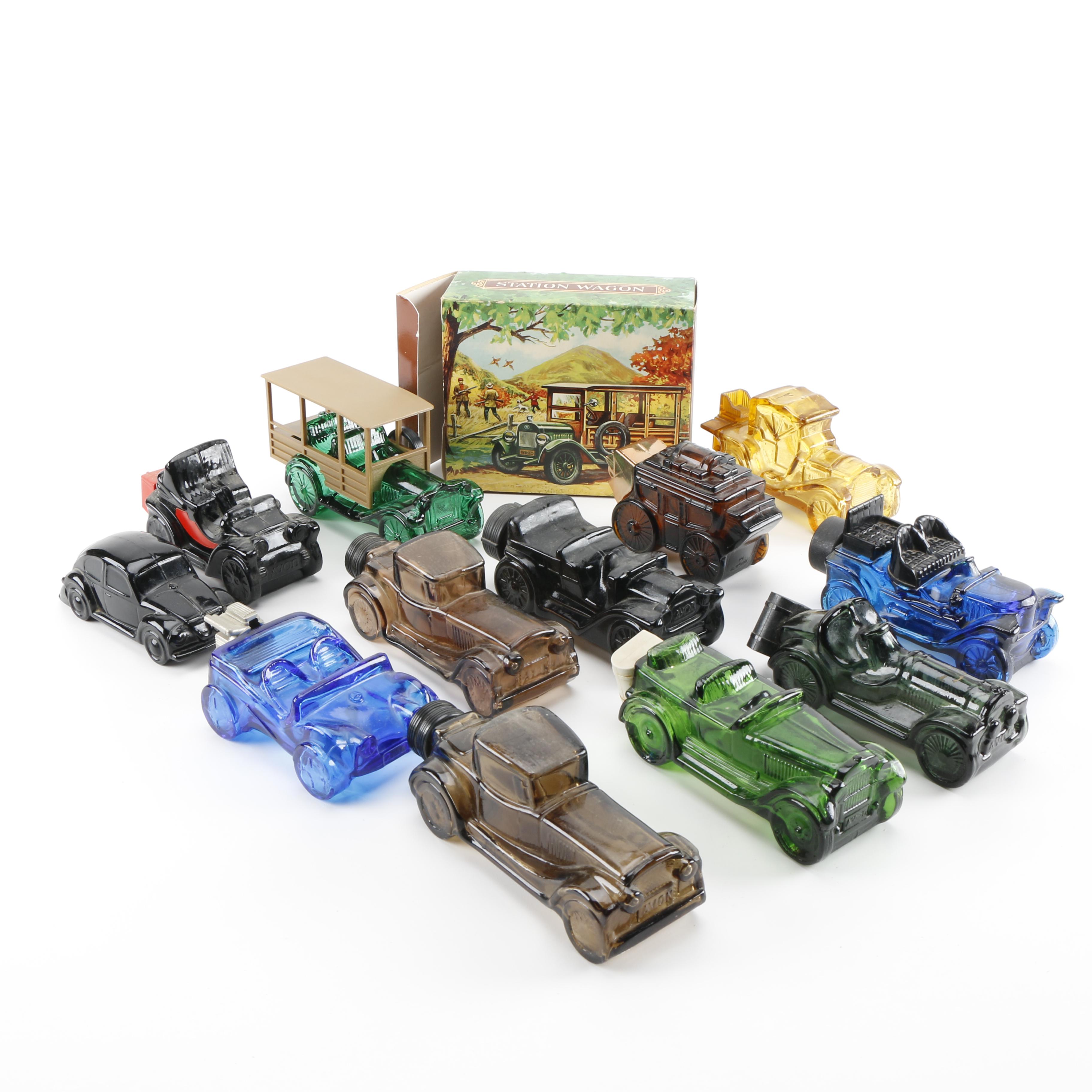 Collection of Avon Cologne and Aftershave Decanters