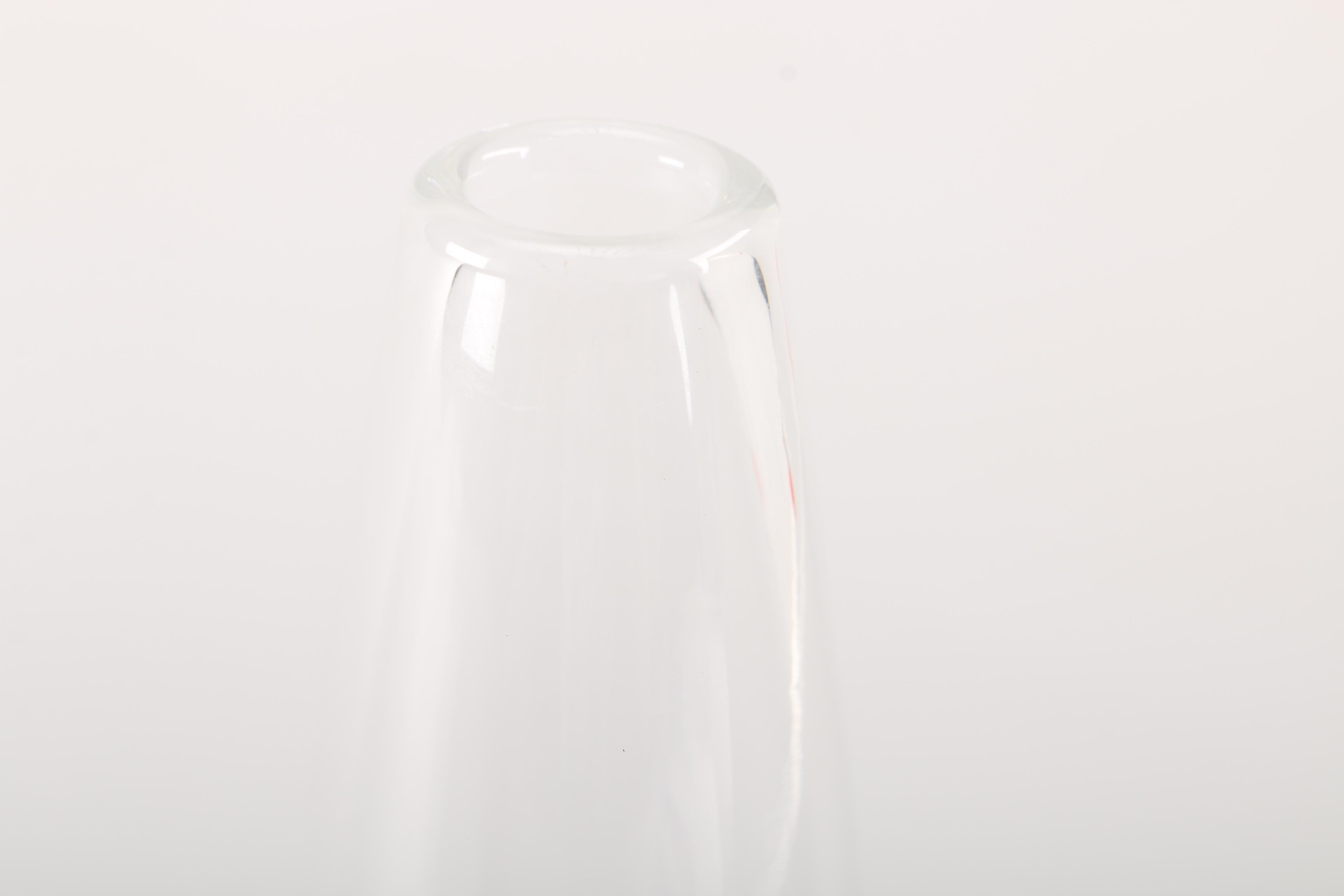 Steuben Teardrop Engraved Crystal Vase