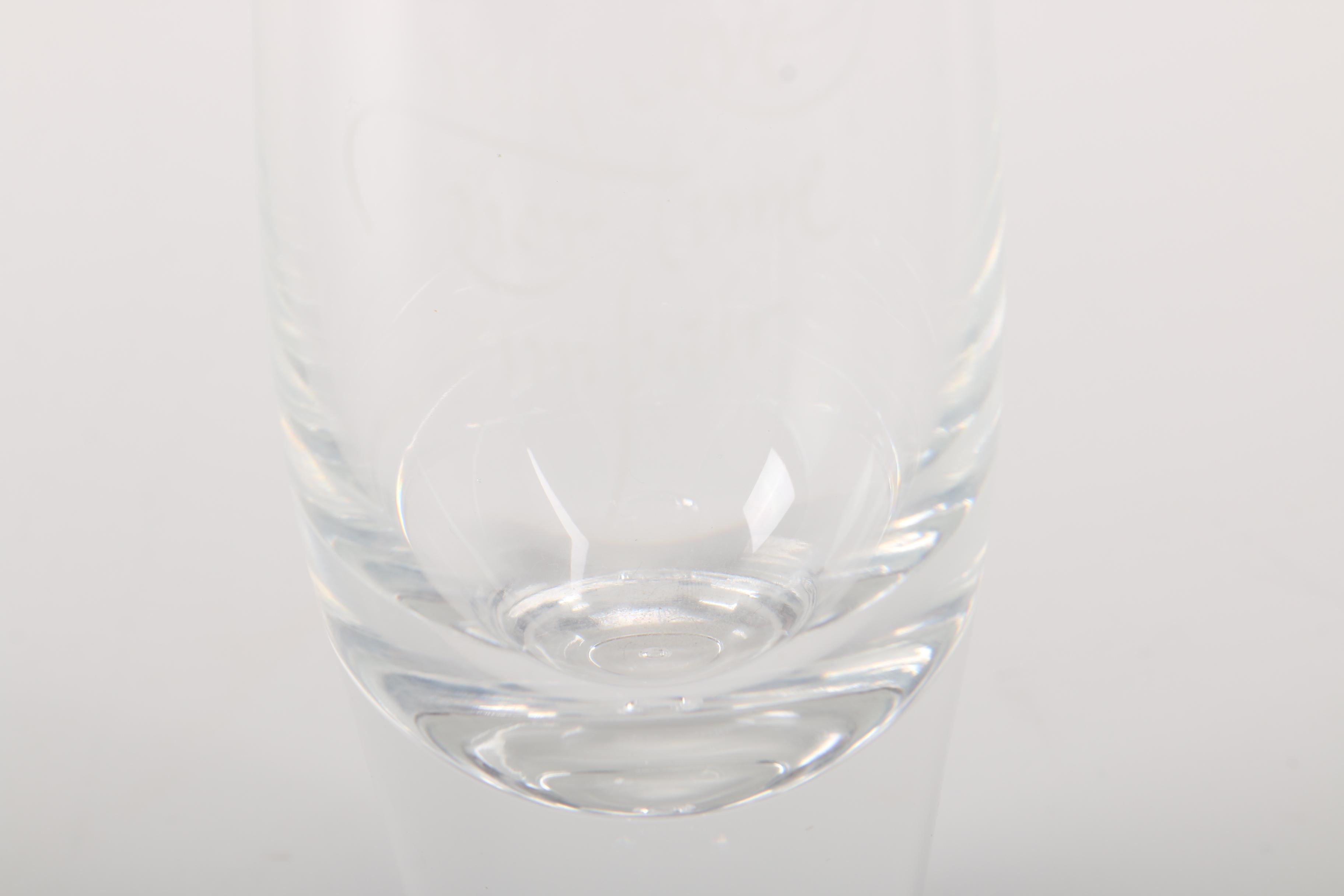Steuben Teardrop Engraved Crystal Vase