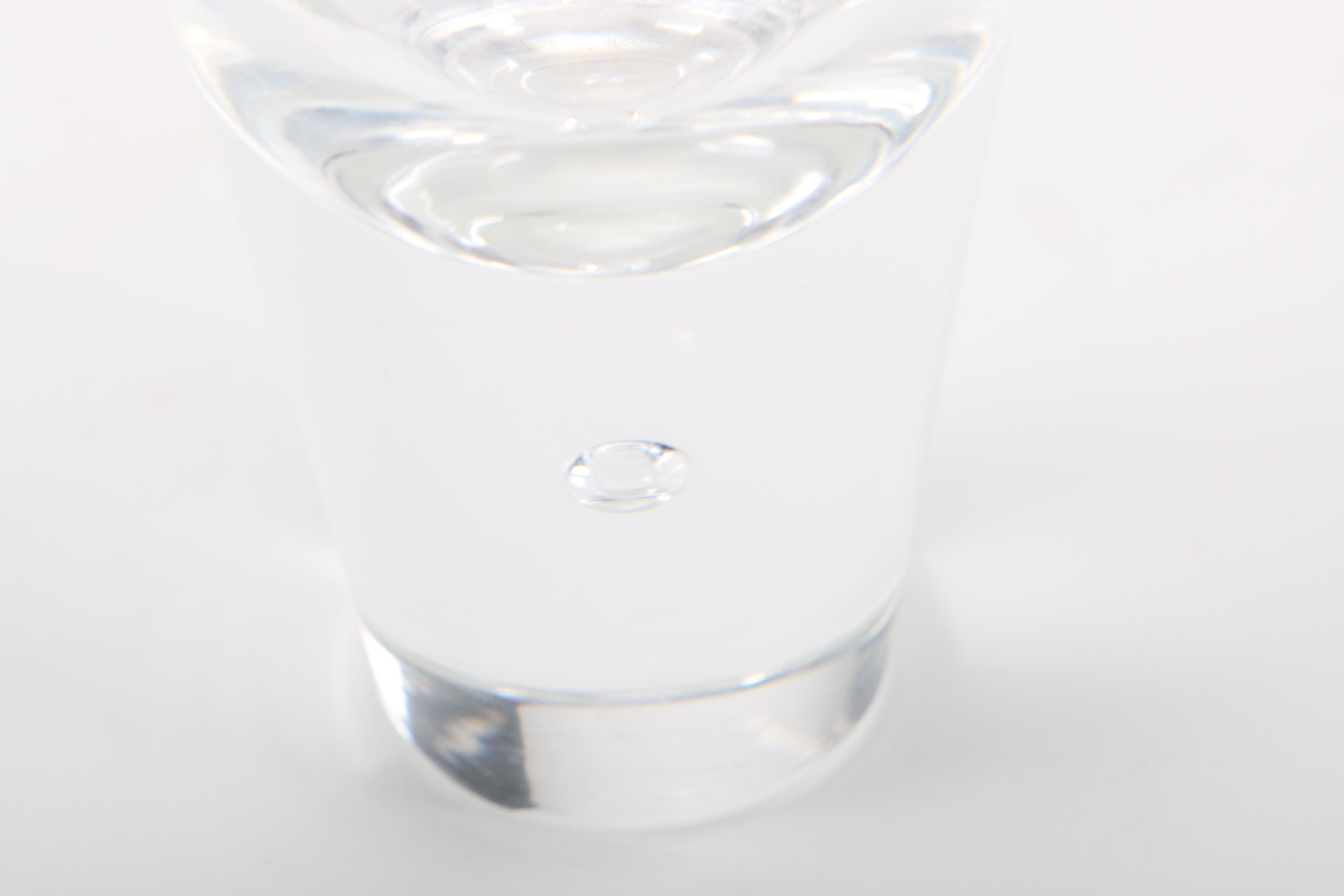 Steuben Teardrop Engraved Crystal Vase